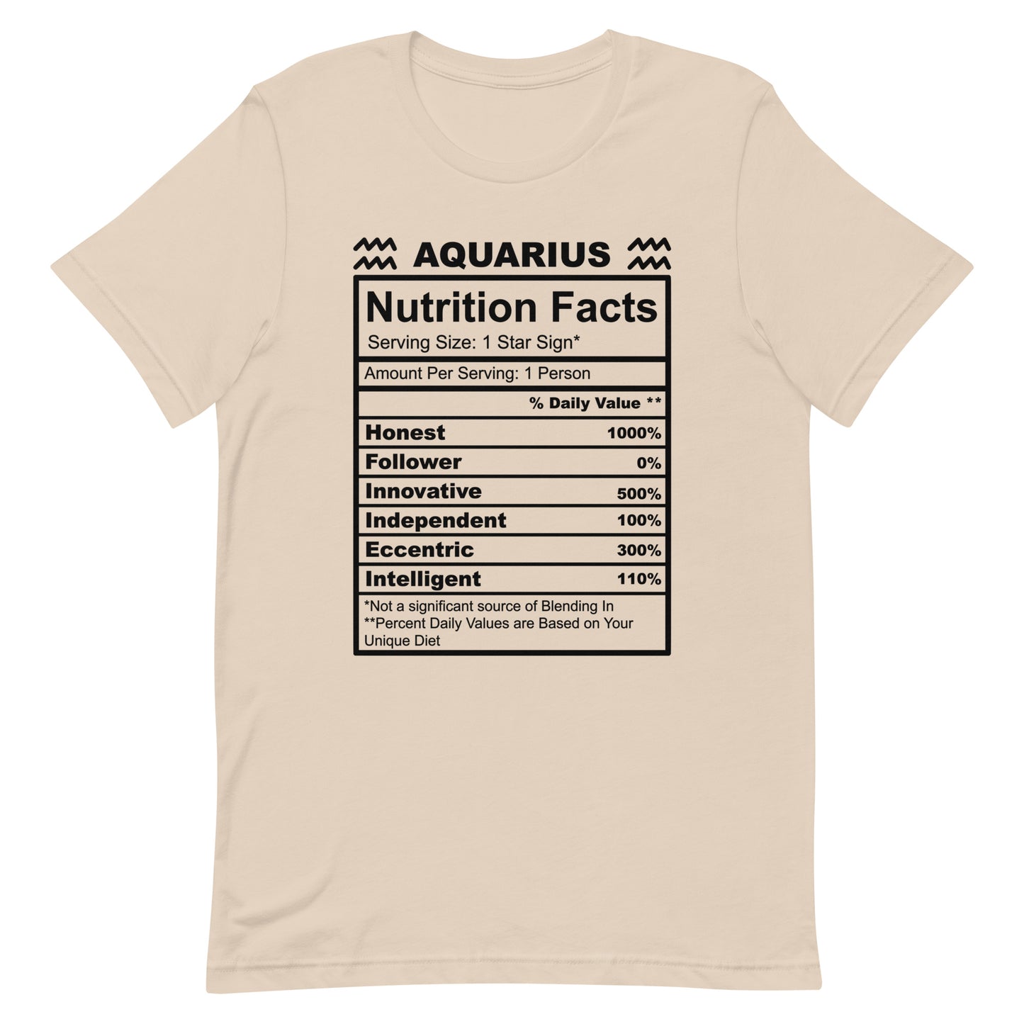 AQUARIUS - XS - Unisex T-Shirt (black letters)