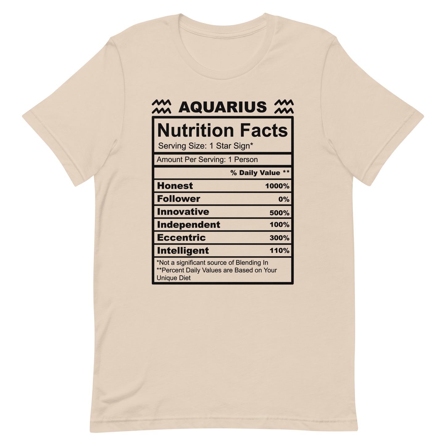 AQUARIUS - 2XL-3XL - Unisex T-Shirt (black letters)