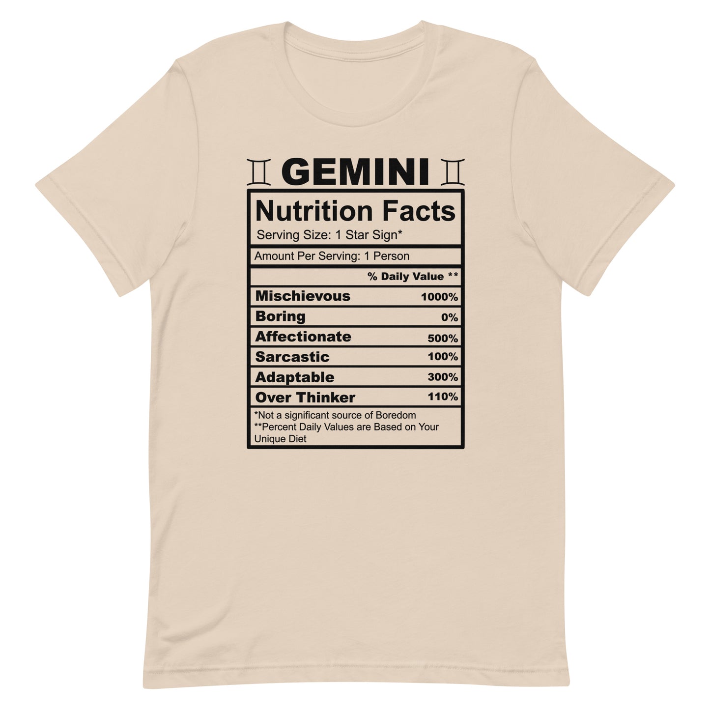 GEMINI - S-M - Unisex T-Shirt (black letters)