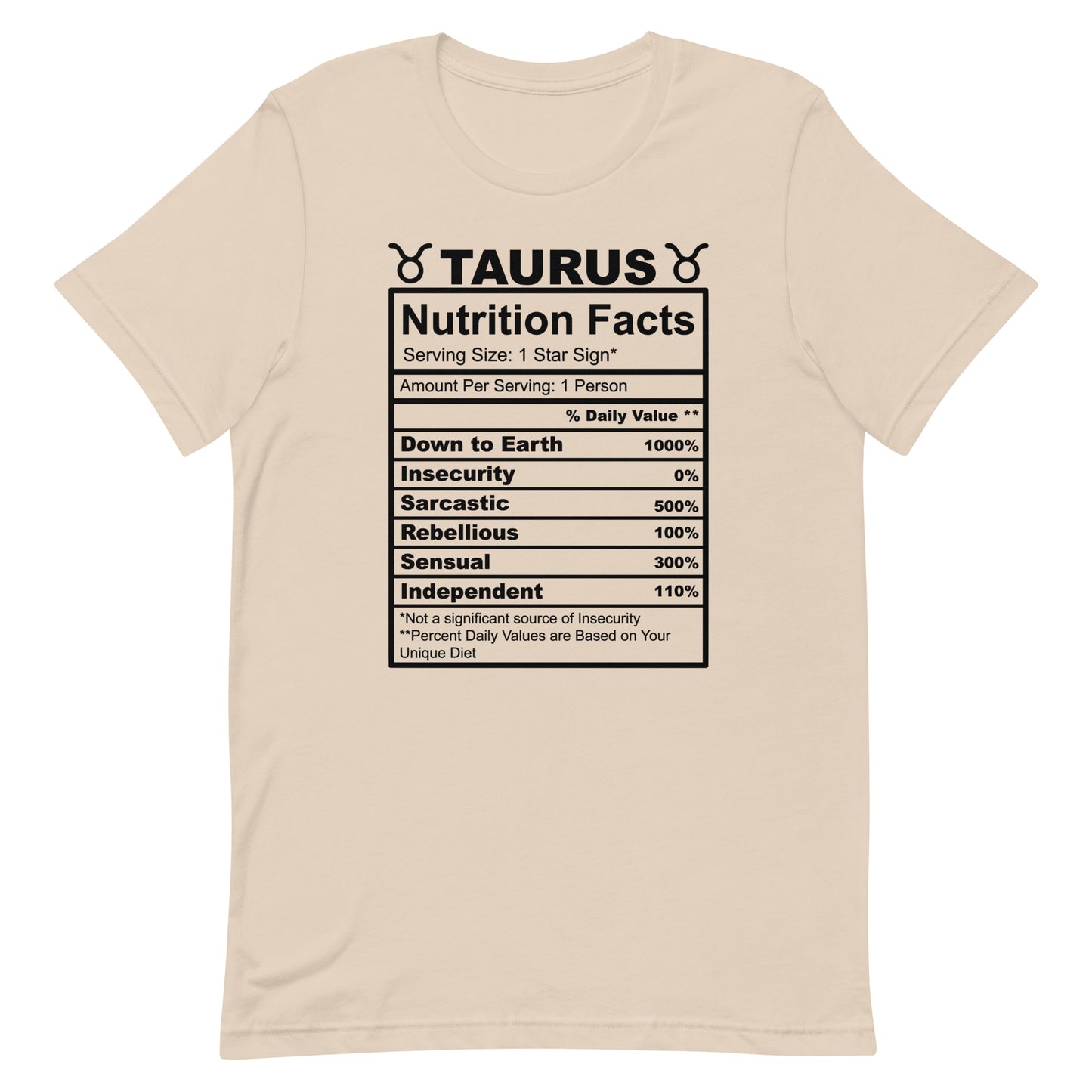 TAURUS - L-XL - Unisex T-Shirt (black letters)