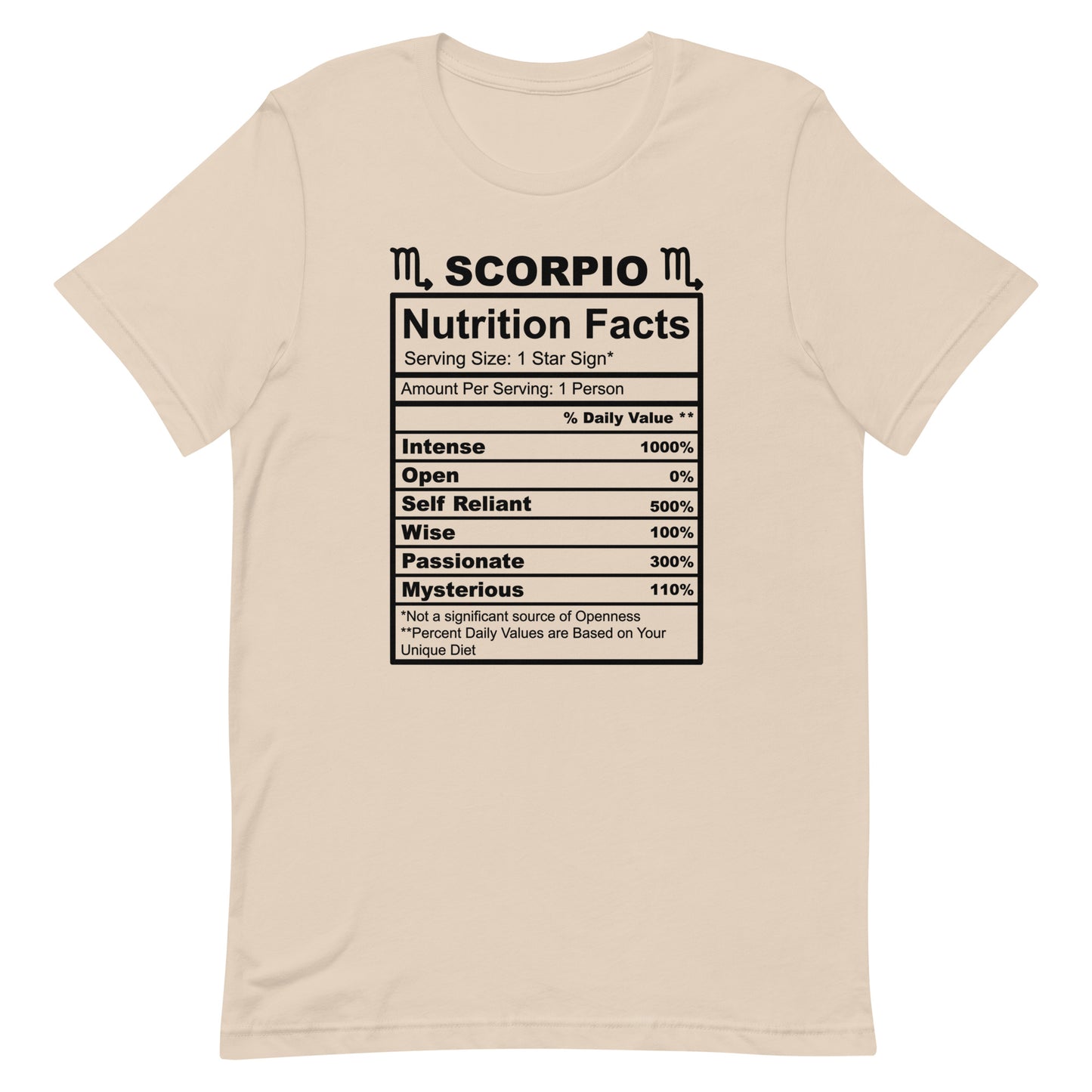 SCORPIO - S-M - Unisex T-Shirt (black letters)