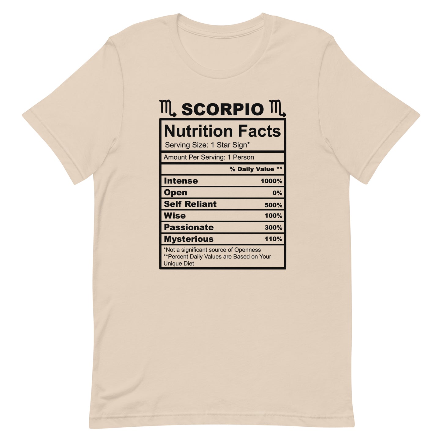 SCORPIO - L-XL - Unisex T-Shirt (black letters)