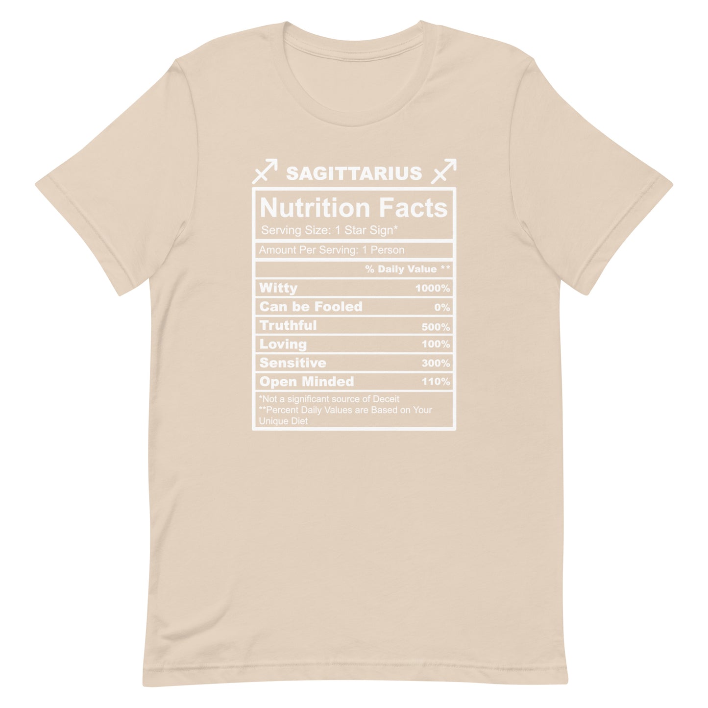 SAGITTARUIS - S-M - Unisex T-Shirt (white letters)