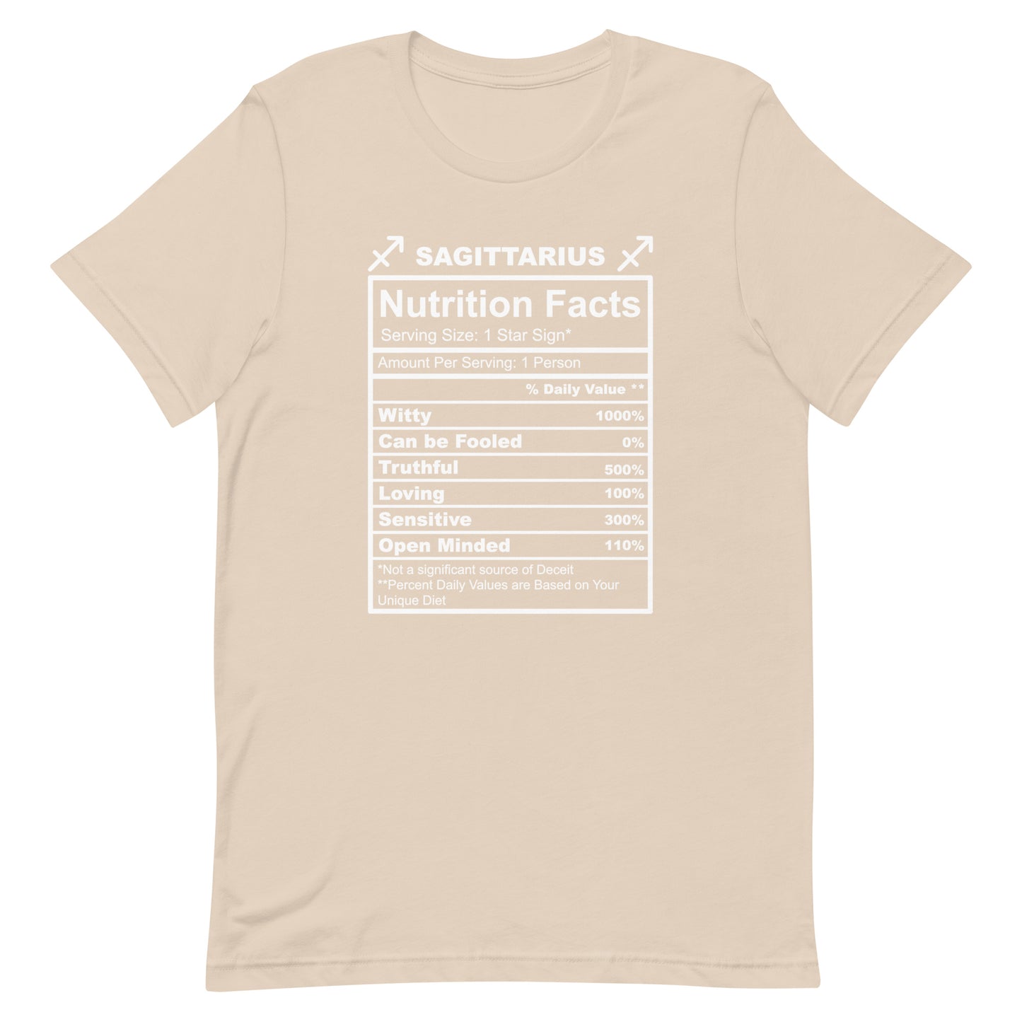 SAGITTARUIS -2XL-3XL - Unisex T-Shirt (white letters)