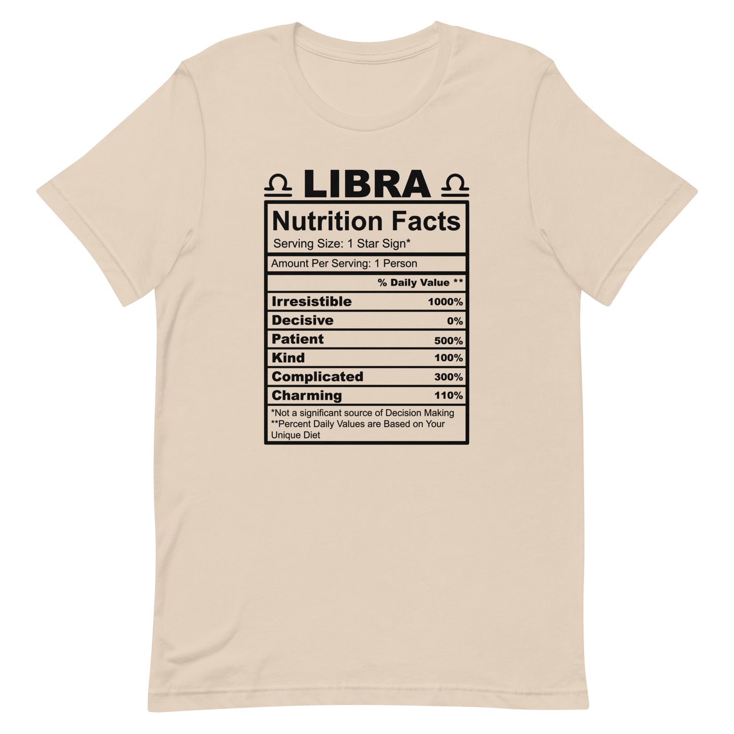 LIBRA - XS - Unisex T-Shirt (black letters)