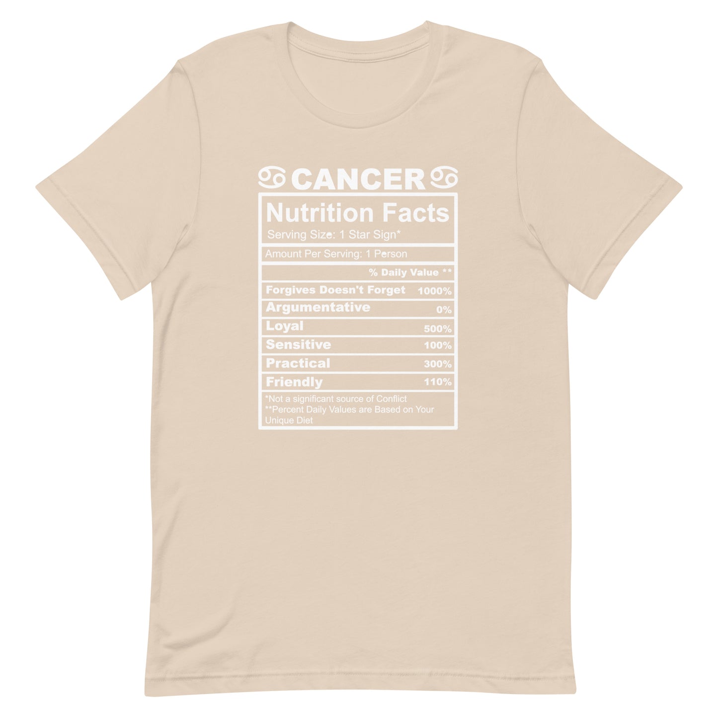 CANCER - S-M - Unisex T-Shirt (white letters)