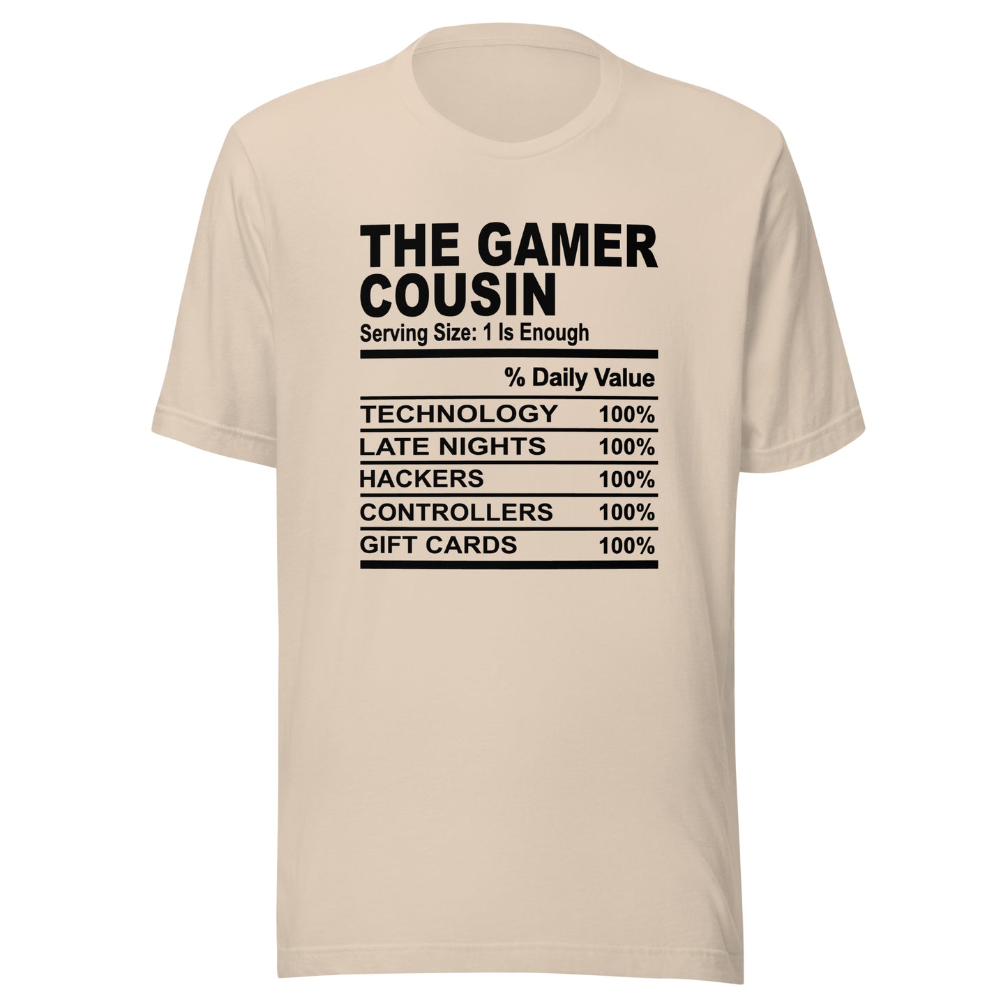 THE GAMER COUSIN - 4XL - Unisex T-Shirt (black print)