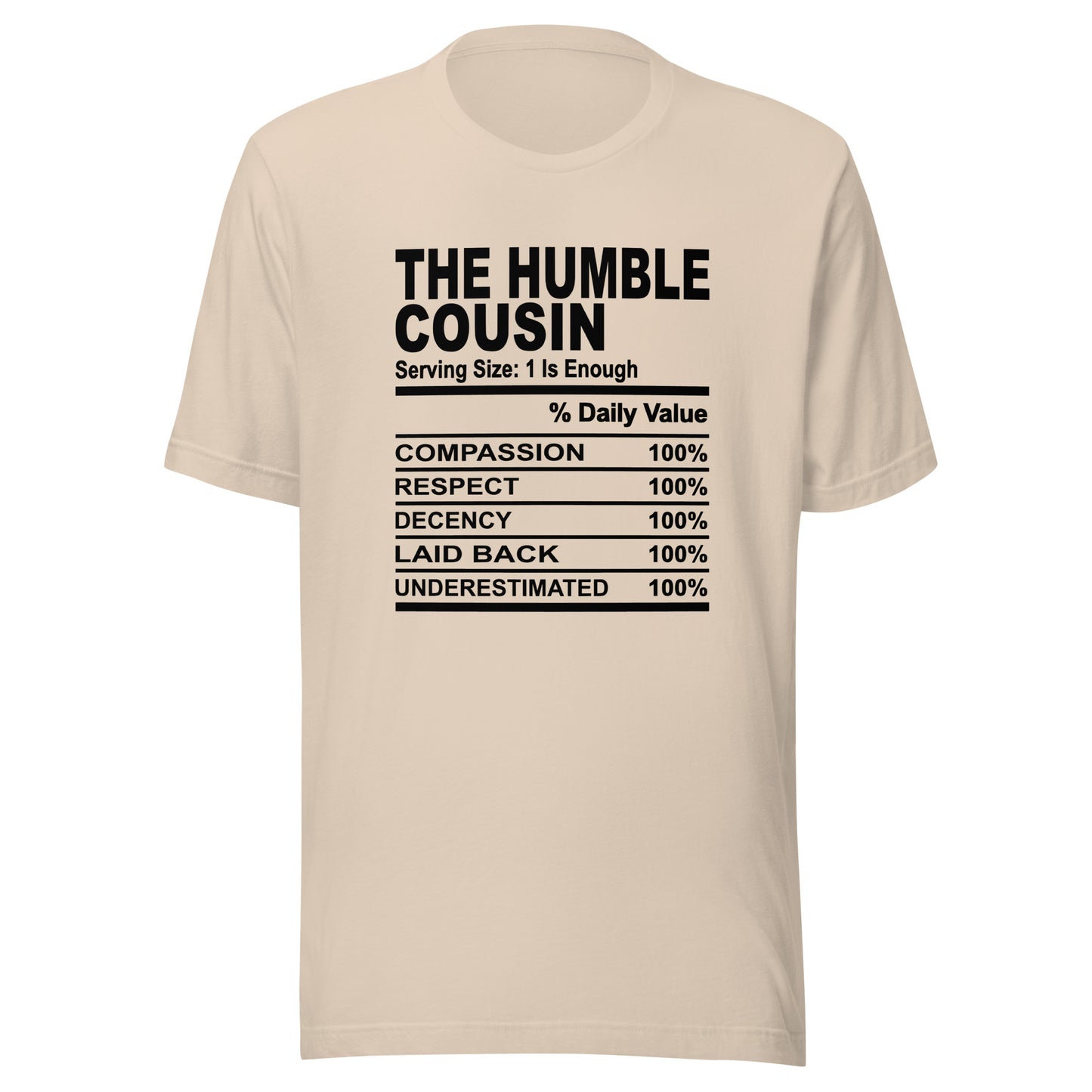THE HUMBLE COUSIN - 4XL - Unisex T-Shirt (black print)