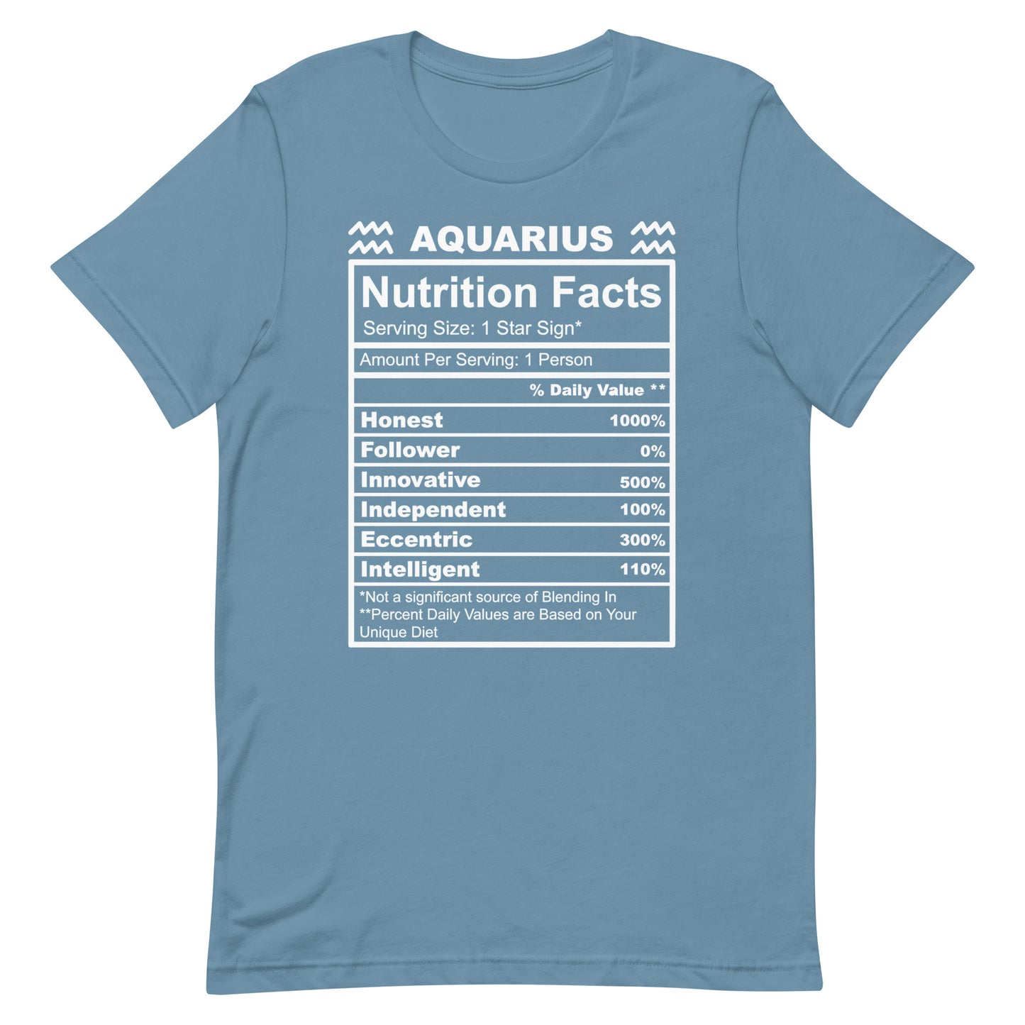AQUARIUS - S-M - Unisex T-Shirt (white letters)