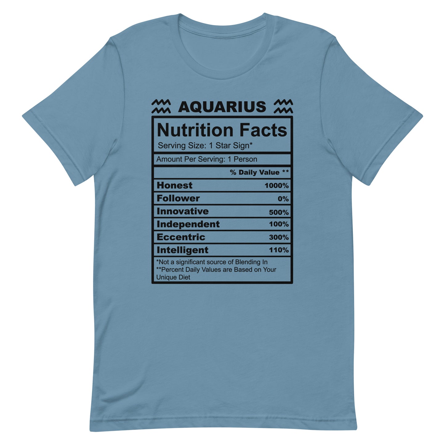 AQUARIUS - 2XL-3XL - Unisex T-Shirt (black letters)