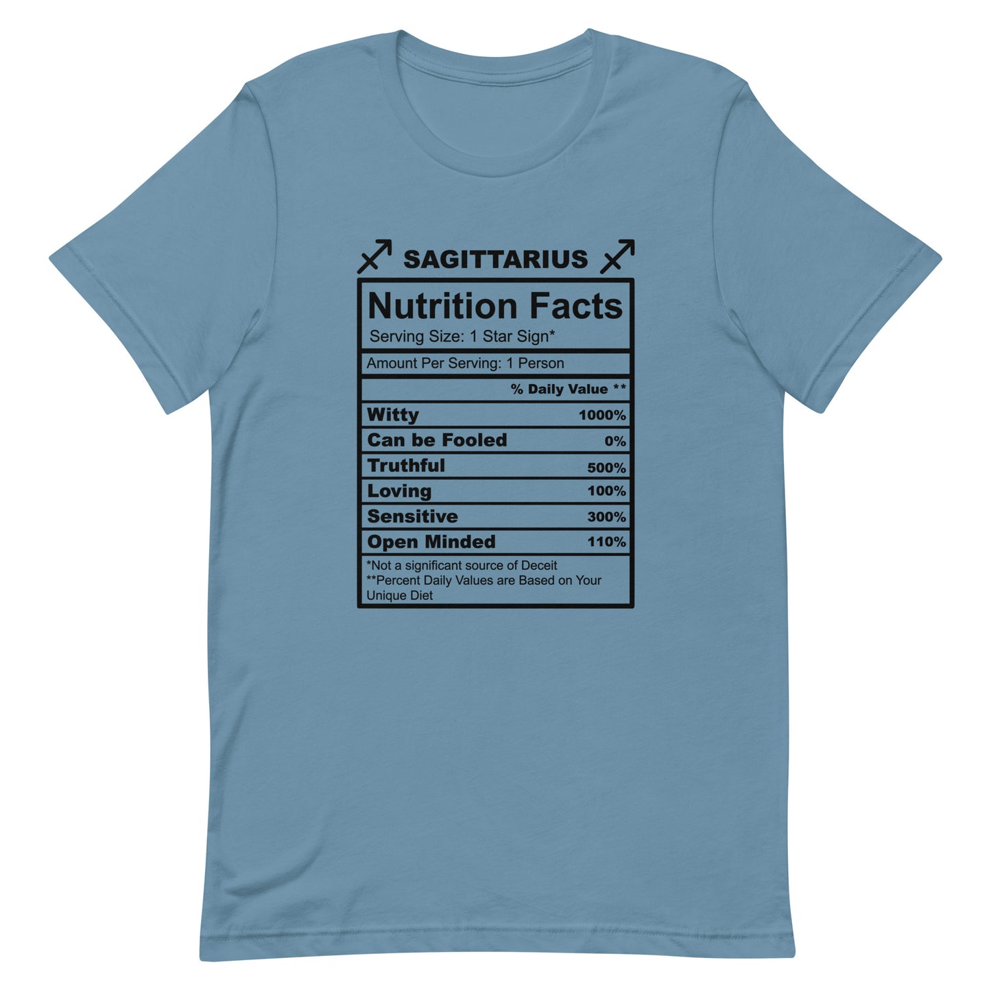SAGITTARUIS -2XL-3XL - Unisex T-Shirt (black letters)