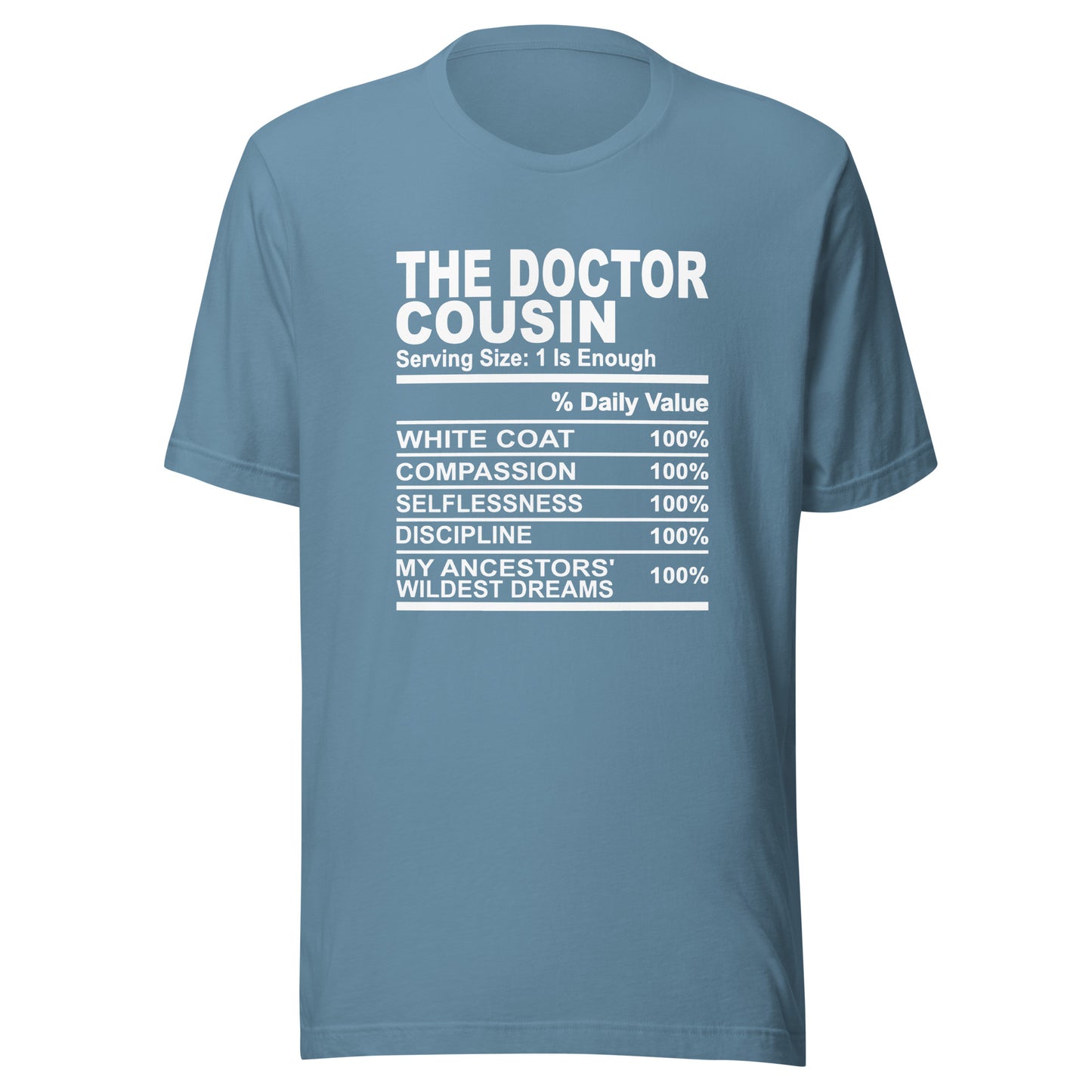 THE DOCTOR COUSIN - 2XL-3XL - Unisex T-Shirt (white print)