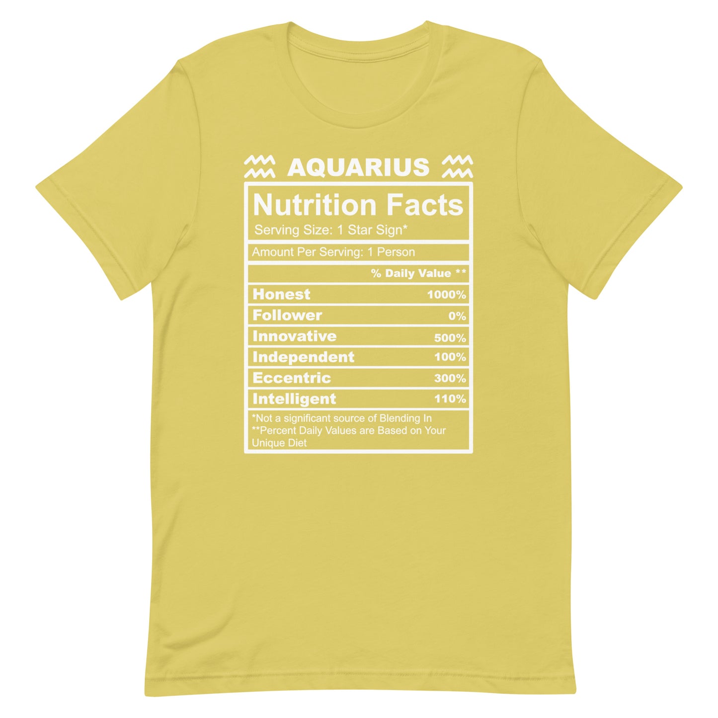 AQUARIUS - S-M - Unisex T-Shirt (white letters)
