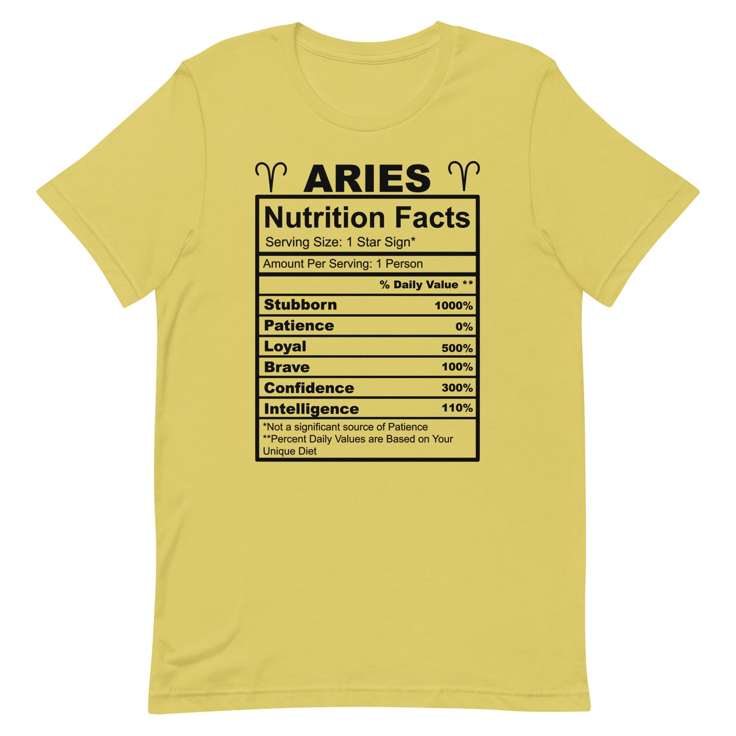 ARIES - XS - Unisex T-Shirt (black letters)