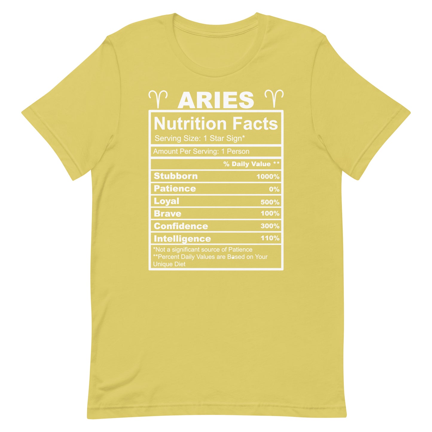 ARIES - S-M - Unisex T-Shirt (white letters)