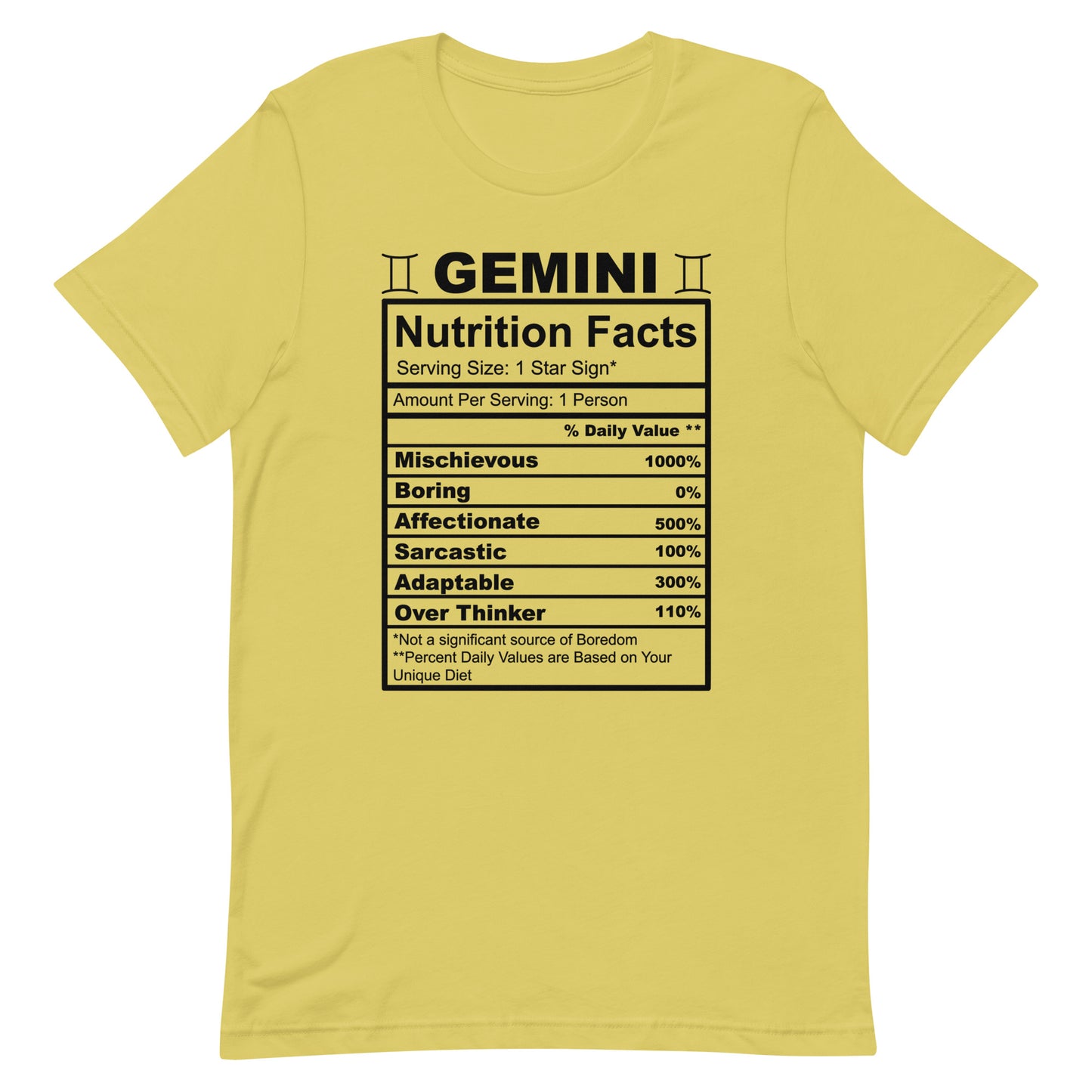 GEMINI - XS - Unisex T-Shirt (black letters)