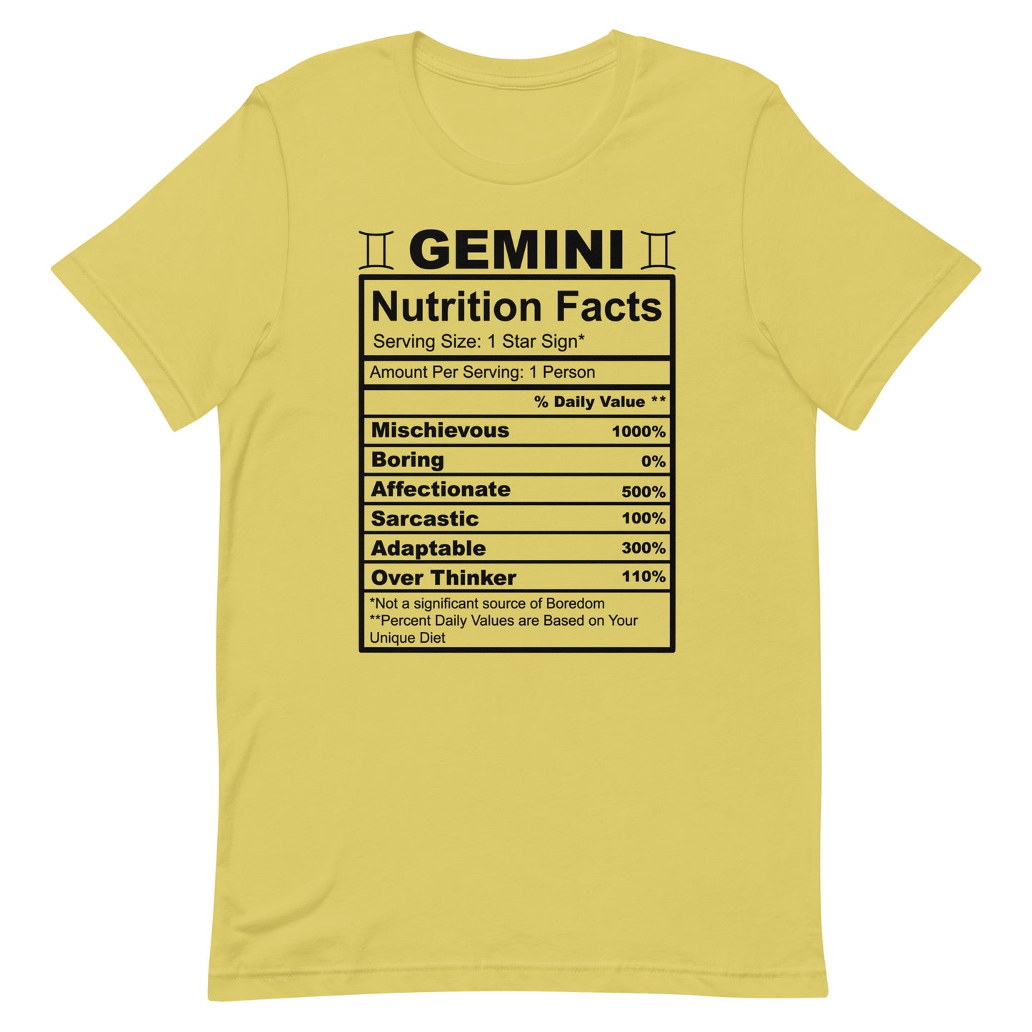 GEMINI - S-M - Unisex T-Shirt (black letters)