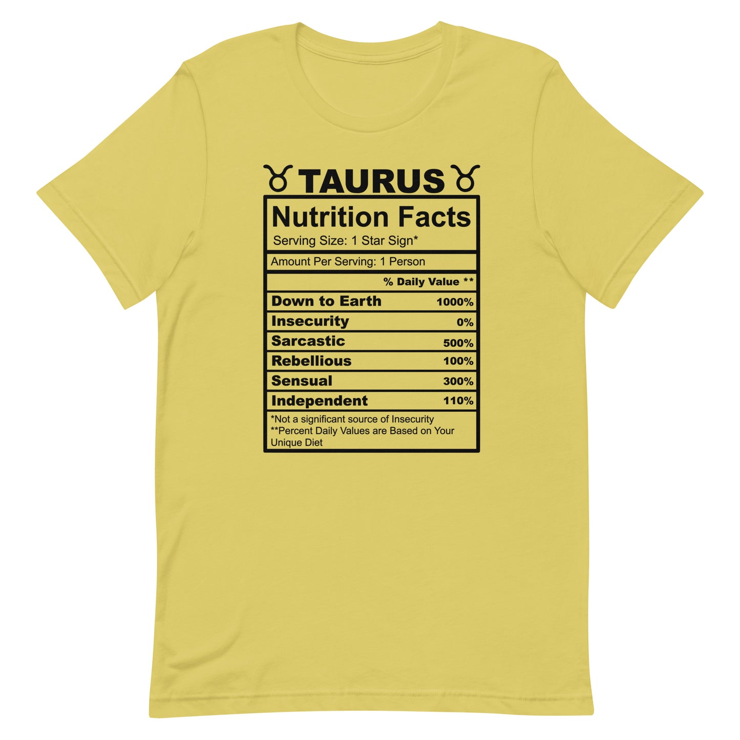 TAURUS - L-XL - Unisex T-Shirt (black letters)