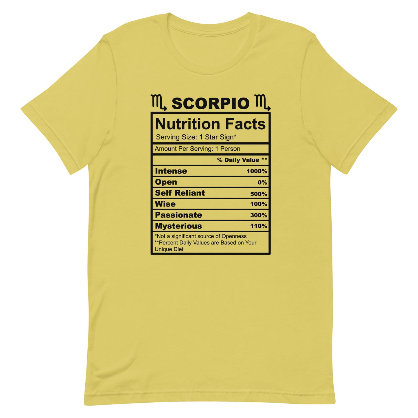 SCORPIO - L-XL - Unisex T-Shirt (black letters)