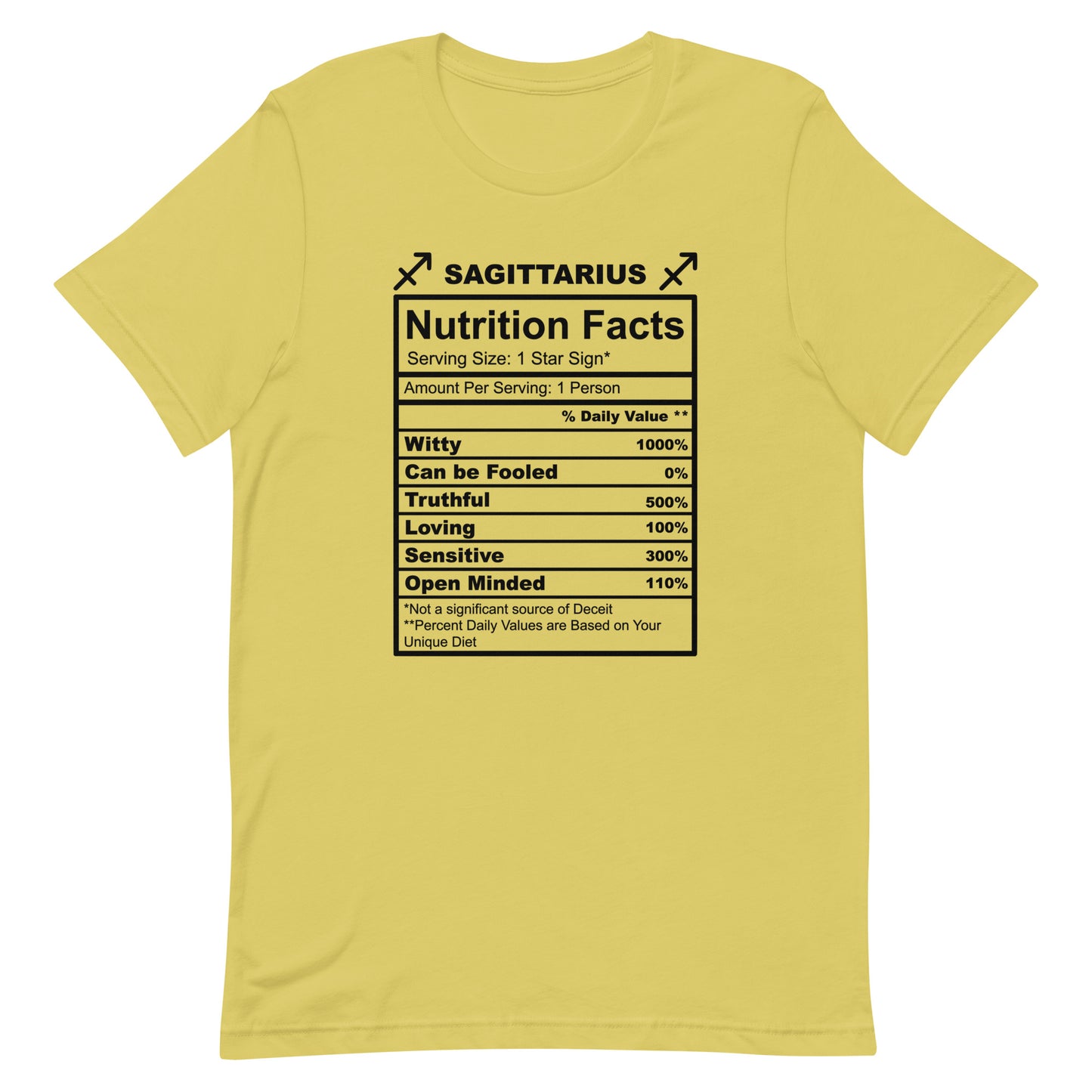 SAGITTARUIS -4XL-5XL - Unisex T-Shirt (black letters)