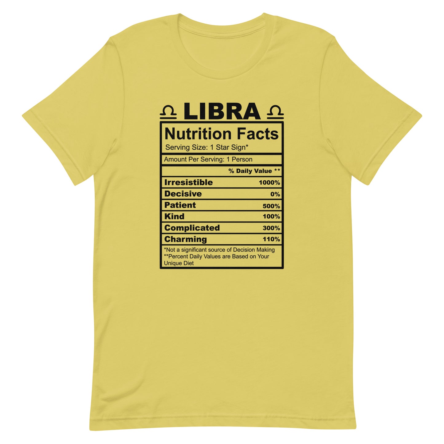 LIBRA - XS - Unisex T-Shirt (black letters)