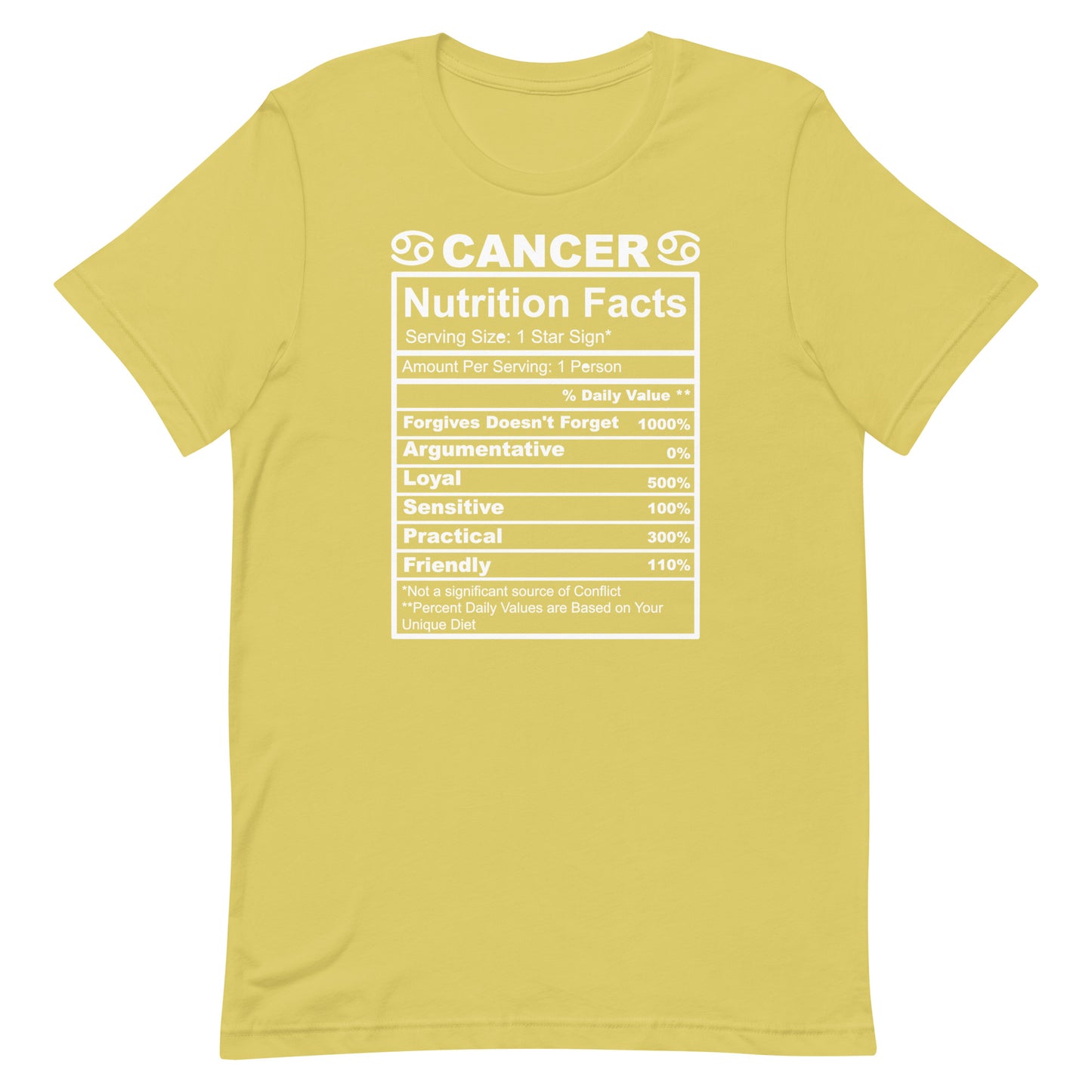 CANCER - XS - Unisex T-Shirt (white letters)