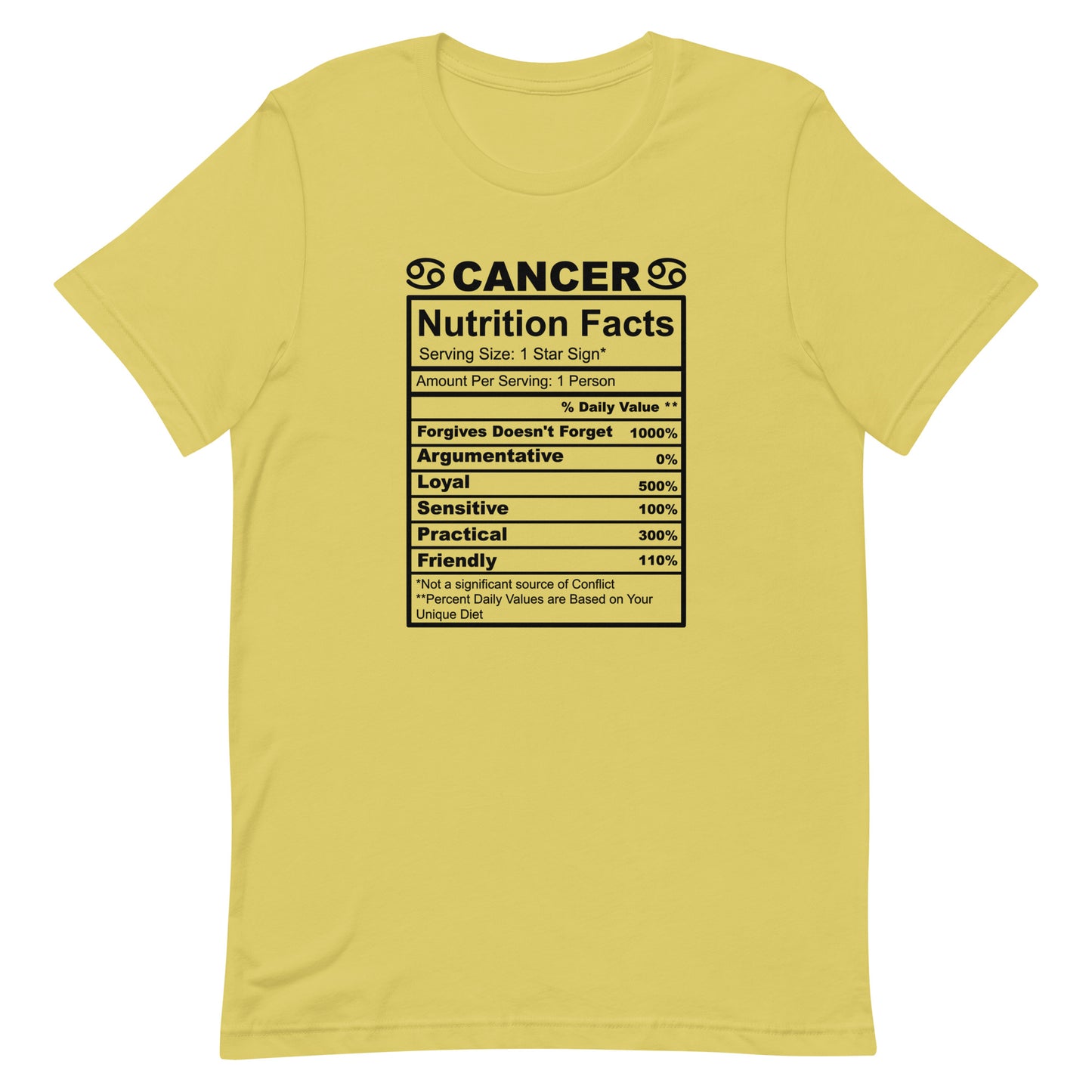 CANCER - 4XL-5XL - Unisex T-Shirt (black letters)