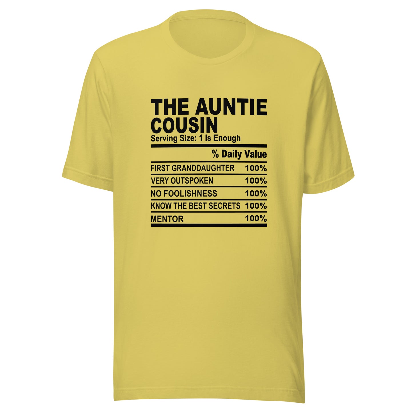THE AUNTIE COUSIN - 4XL - Unisex T-Shirt (black print)