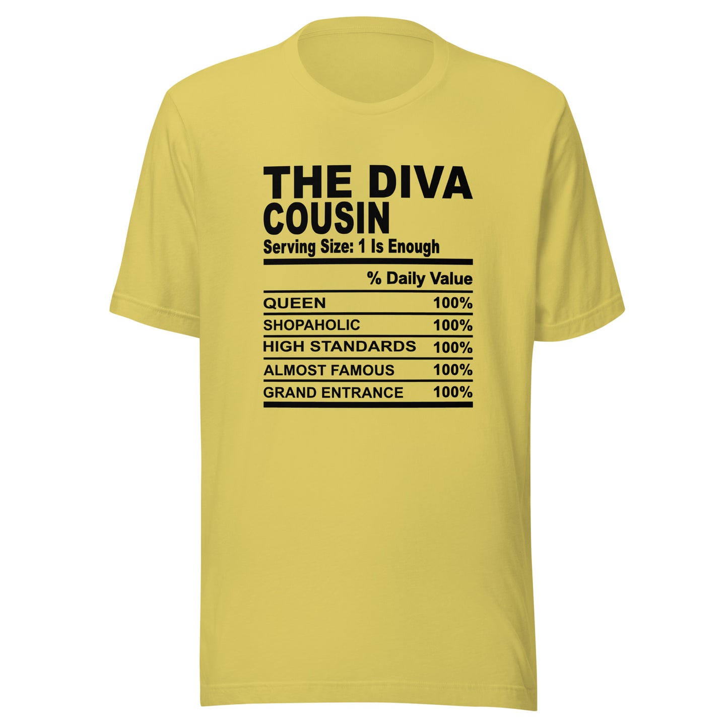 THE DIVA COUSIN - 4XL - Unisex T-Shirt (black print)