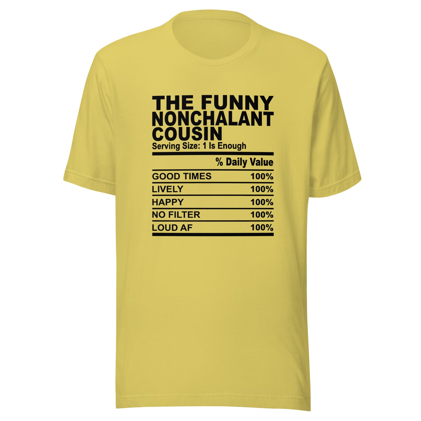 THE FUN NONCHALANT COUSIN - 4XL - Unisex T-Shirt (black print)