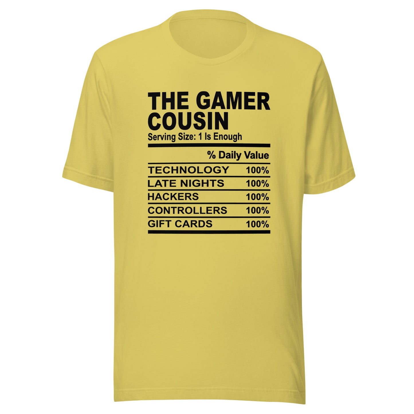 THE GAMER COUSIN - 4XL - Unisex T-Shirt (black print)