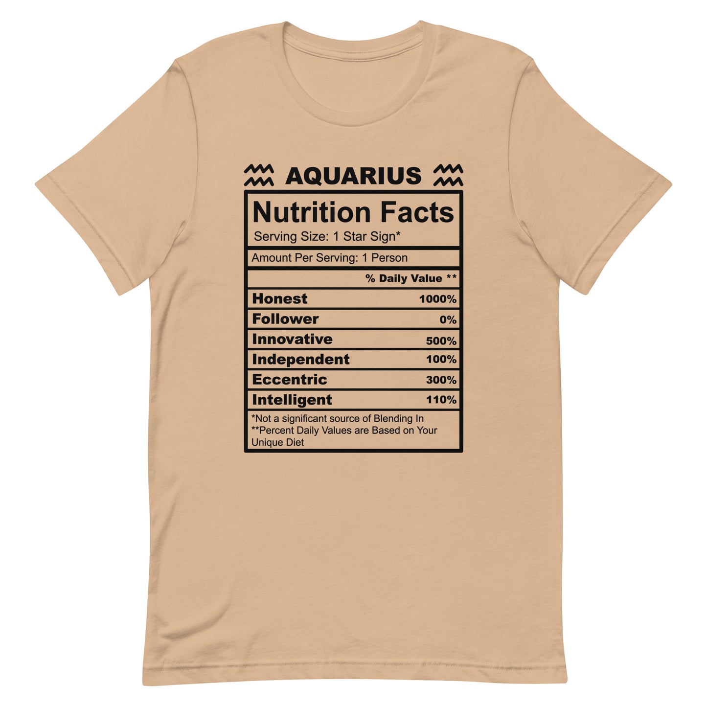 AQUARIUS - XS - Unisex T-Shirt (black letters)