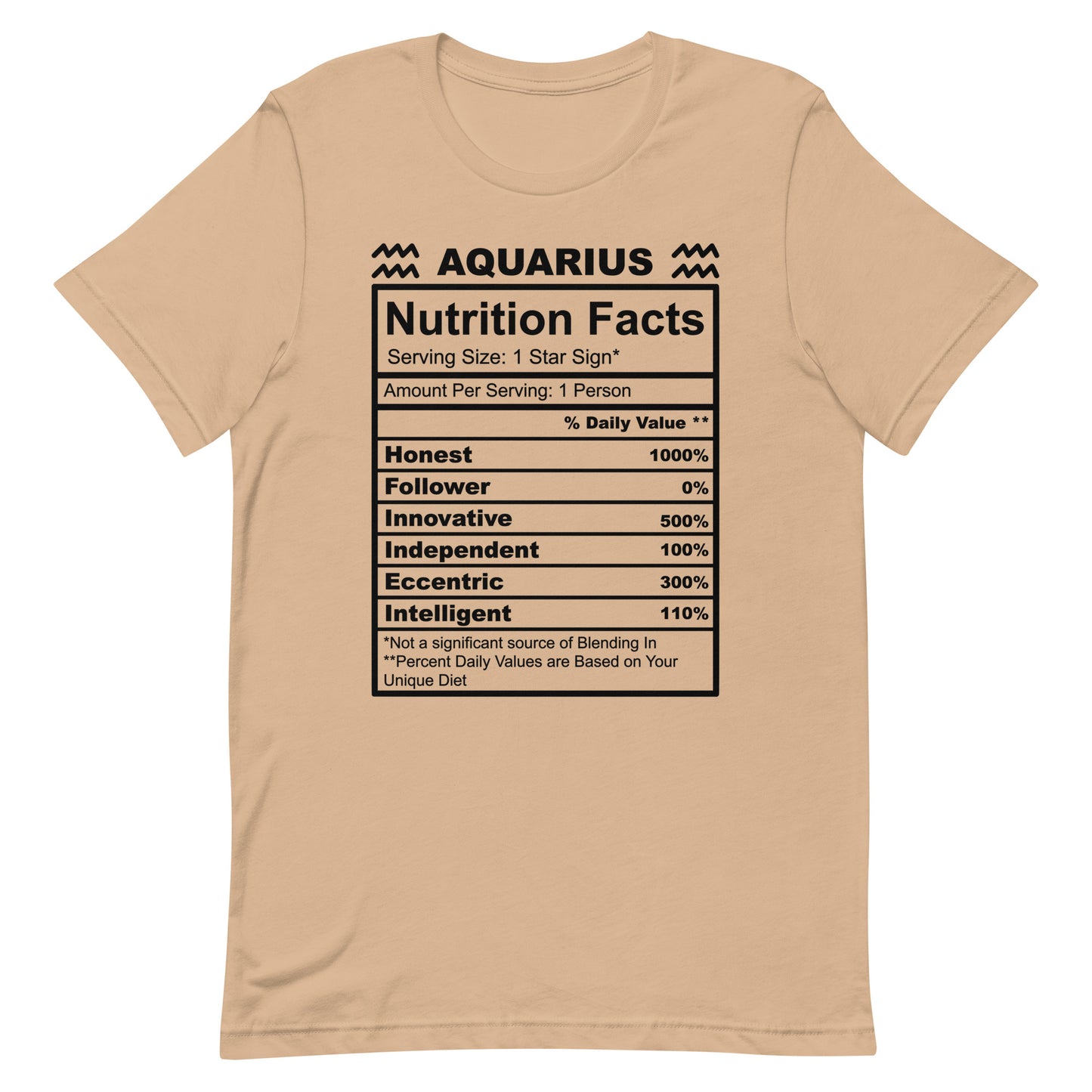 AQUARIUS - 2XL-3XL - Unisex T-Shirt (black letters)