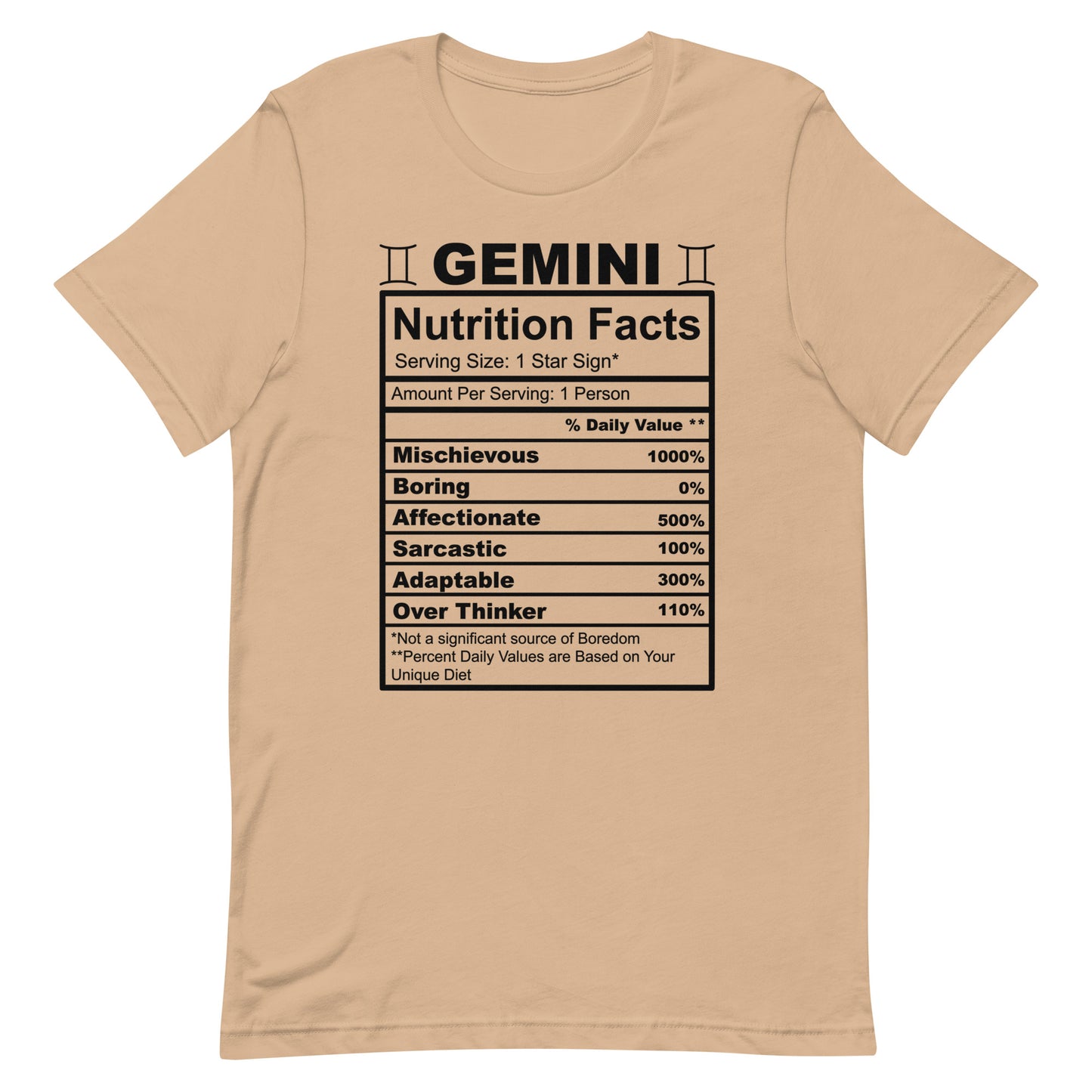 GEMINI - S-M - Unisex T-Shirt (black letters)