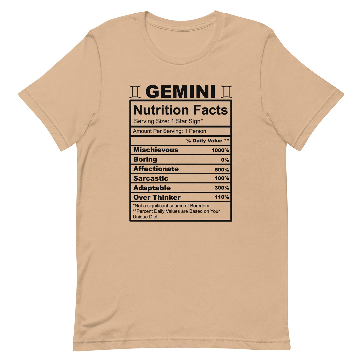 GEMINI - 2XL-3XL - Unisex T-Shirt (black letters)
