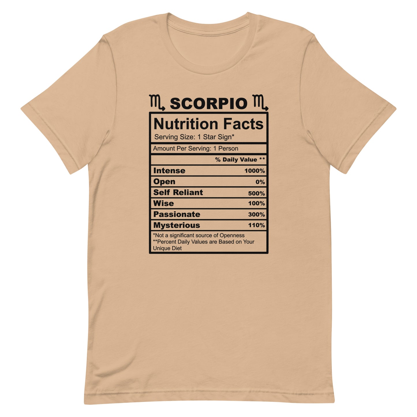 SCORPIO - S-M - Unisex T-Shirt (black letters)