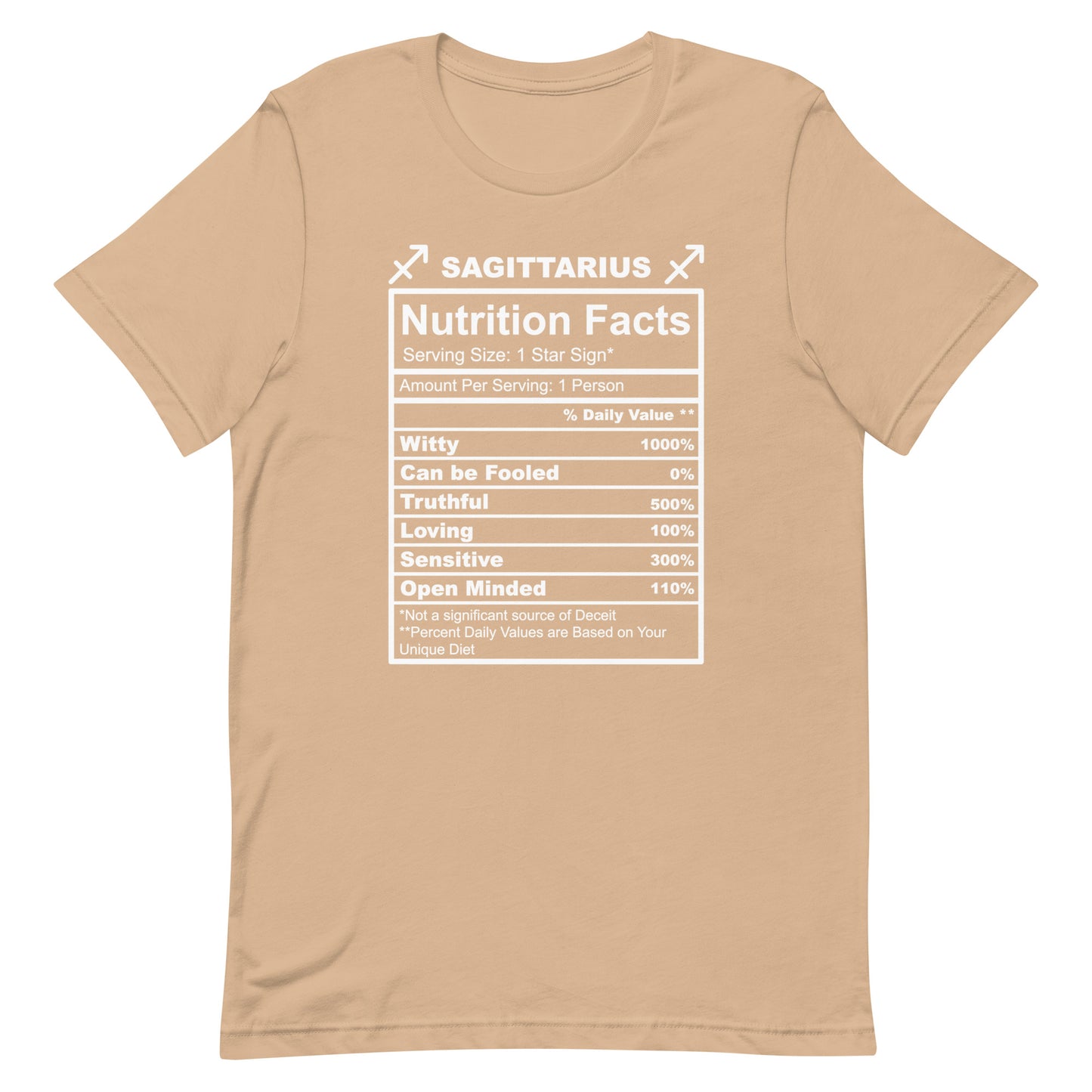 SAGITTARUIS - S-M - Unisex T-Shirt (white letters)