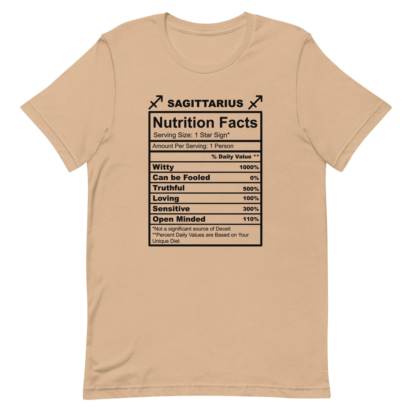SAGITTARUIS - L-XL - Unisex T-Shirt (black letters)