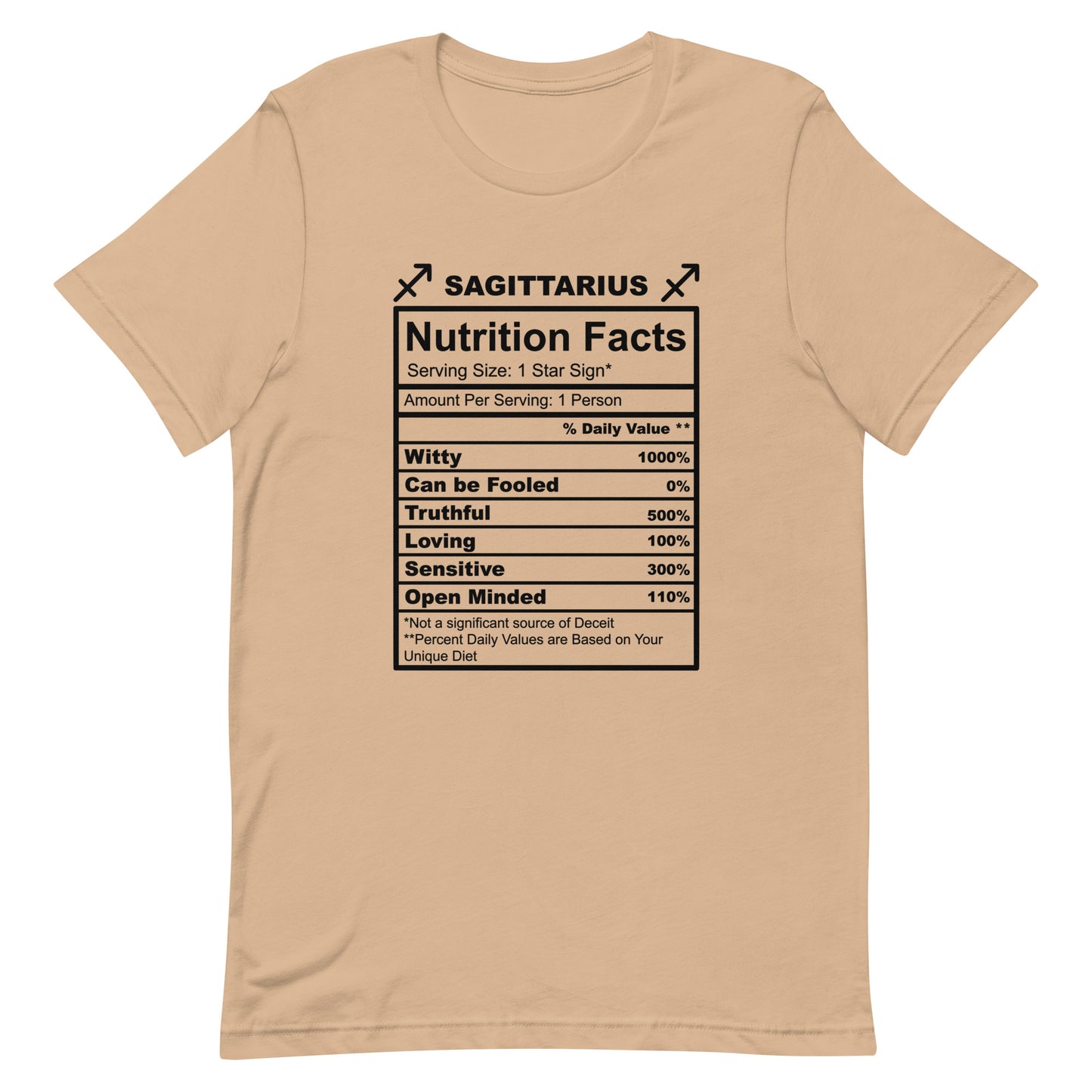 SAGITTARUIS -2XL-3XL - Unisex T-Shirt (black letters)