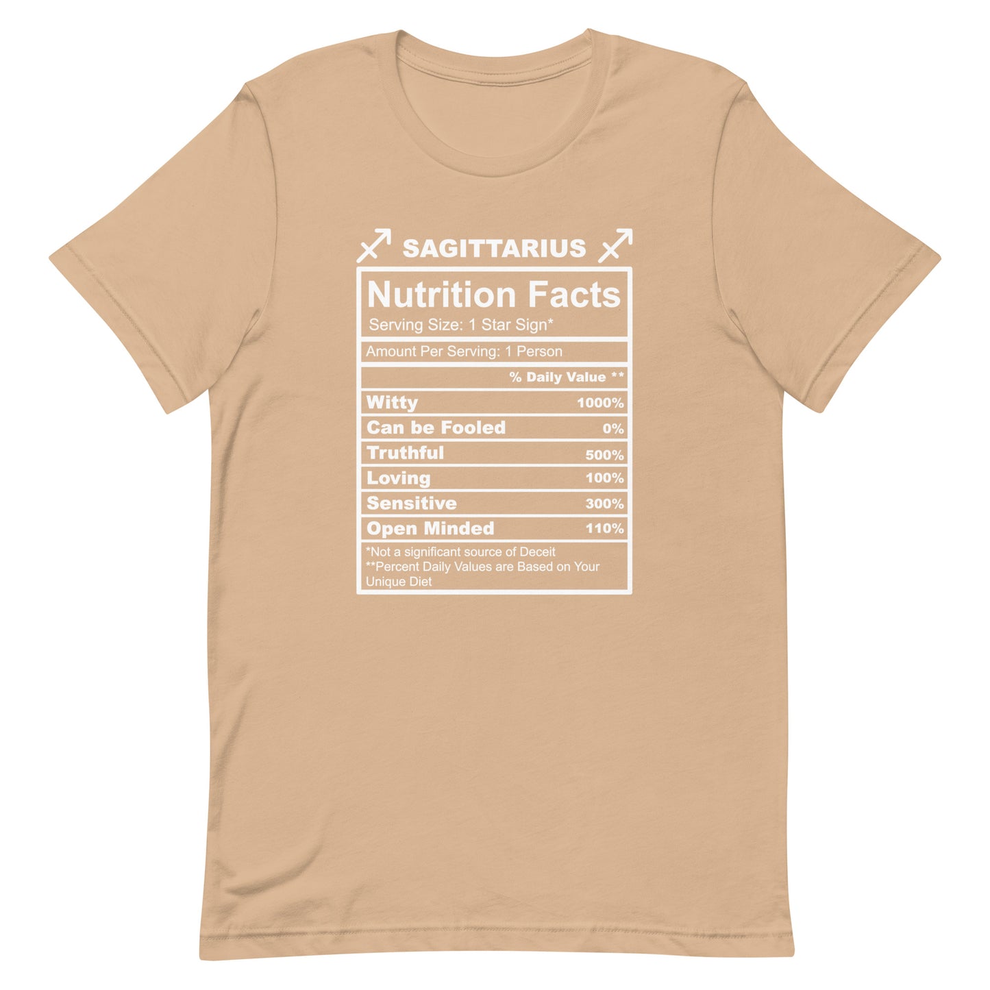 SAGITTARUIS -2XL-3XL - Unisex T-Shirt (white letters)