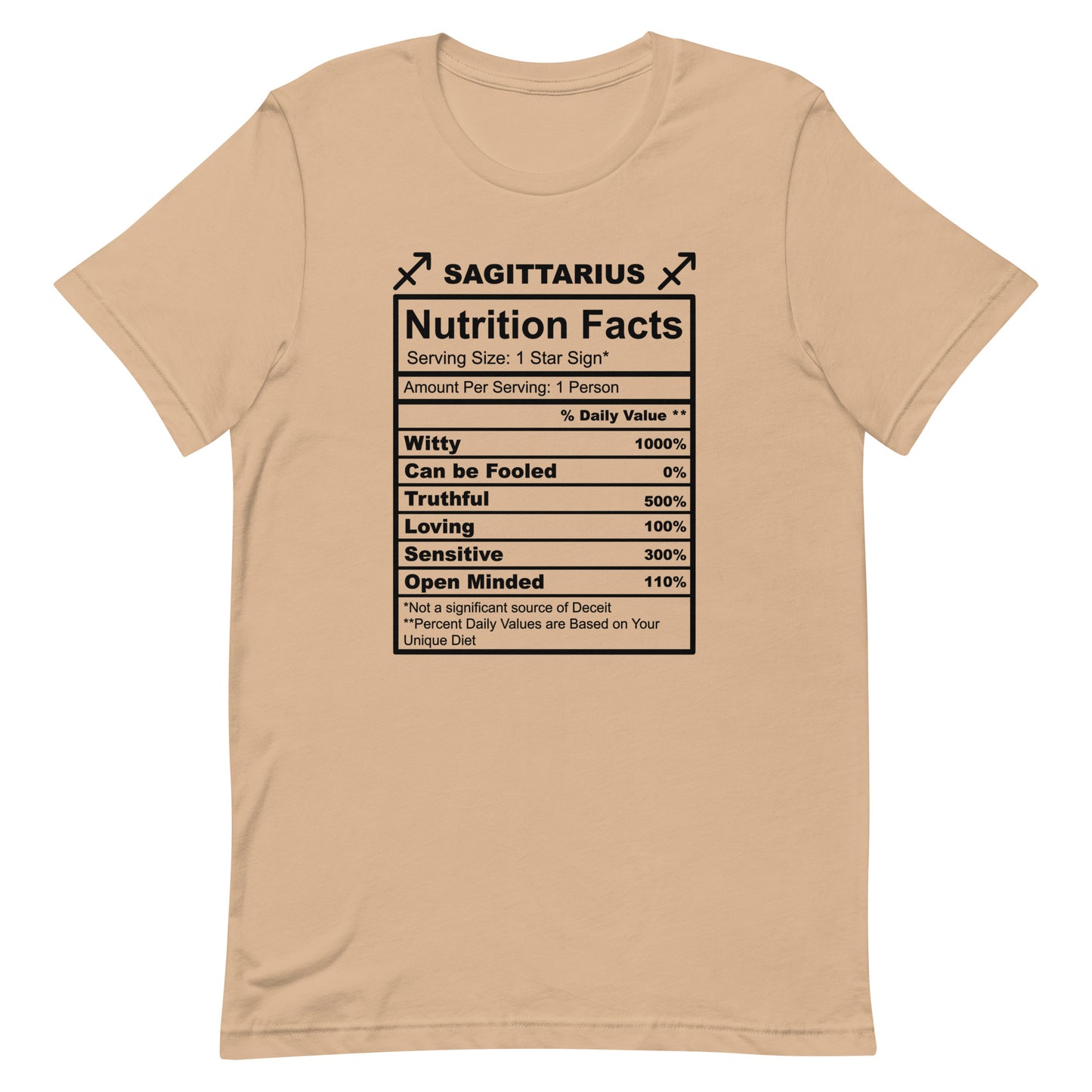 SAGITTARUIS - XS - Unisex T-Shirt (black letters)