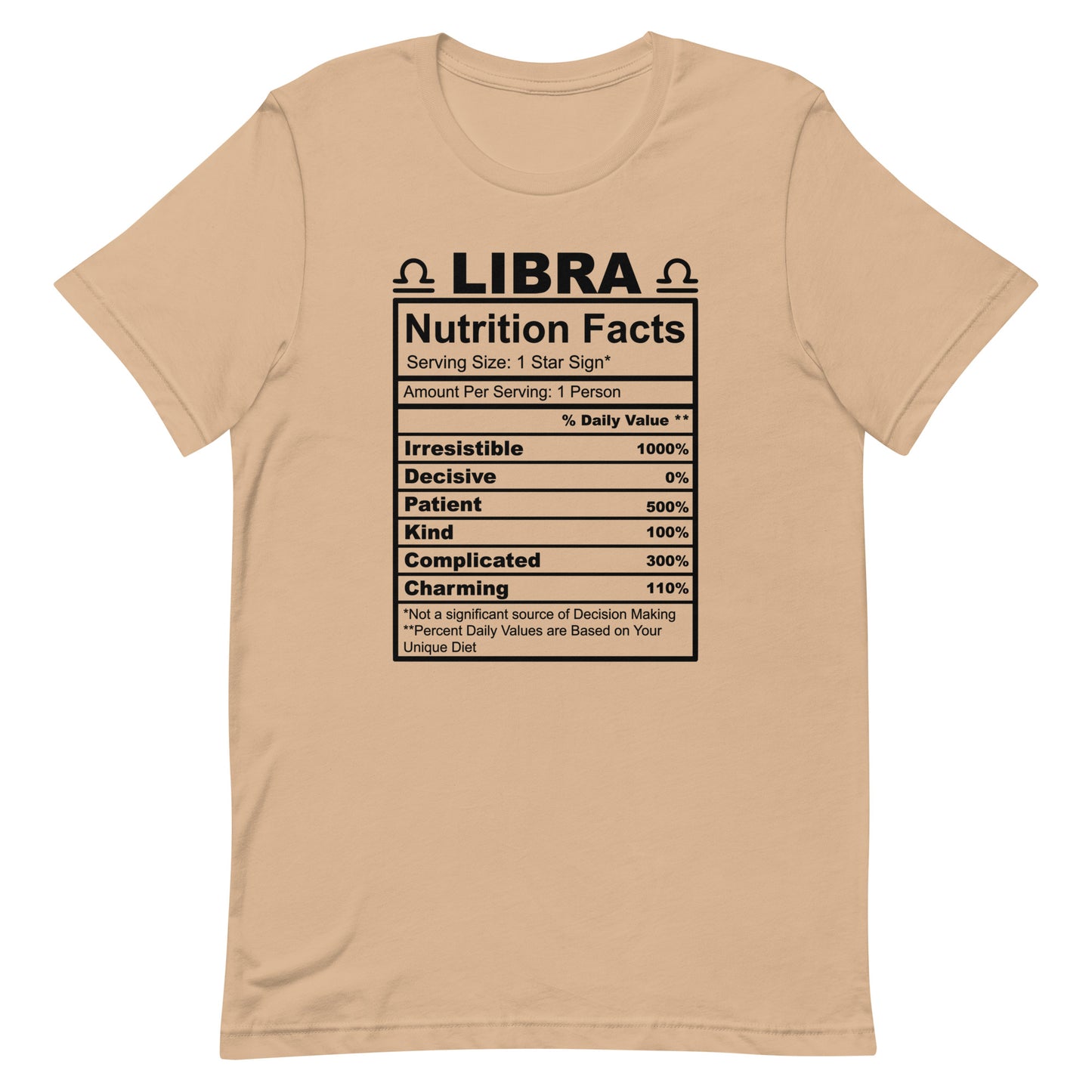 LIBRA - XS - Unisex T-Shirt (black letters)