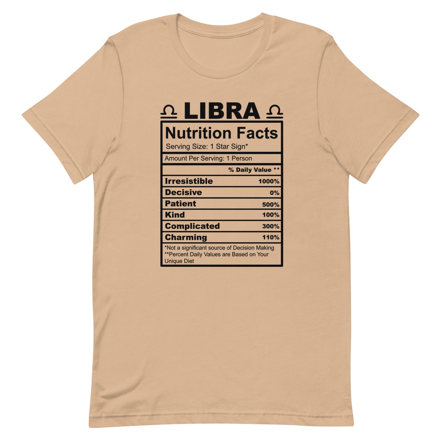 LIBRA - S-M - Unisex T-Shirt (black letters)
