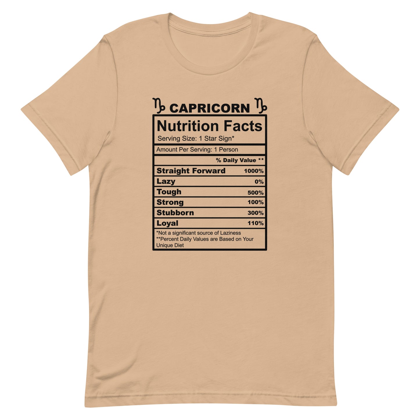 CAPRICORN - S-M - Unisex T-Shirt (black letters)