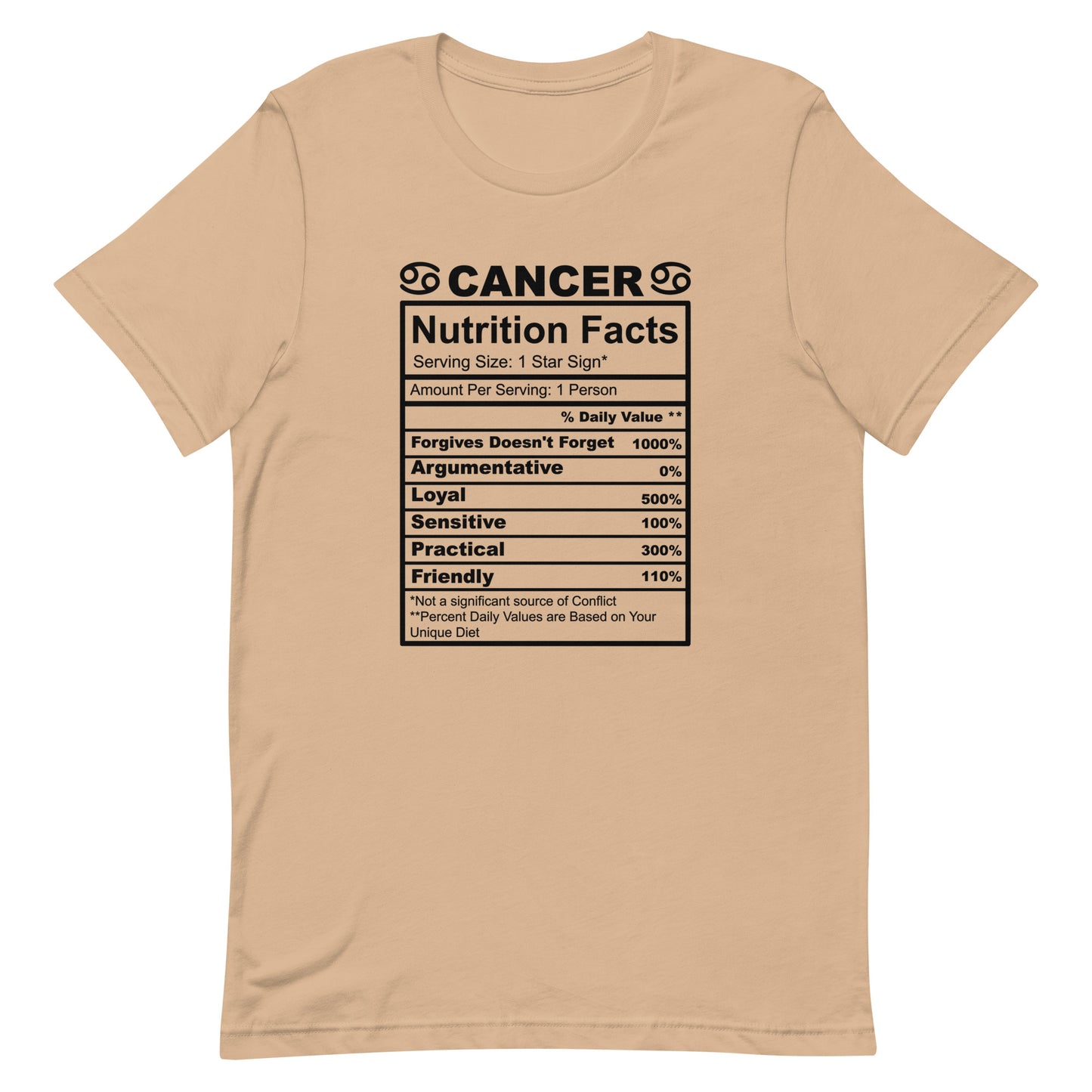 CANCER - XS - Unisex T-Shirt (black letters)