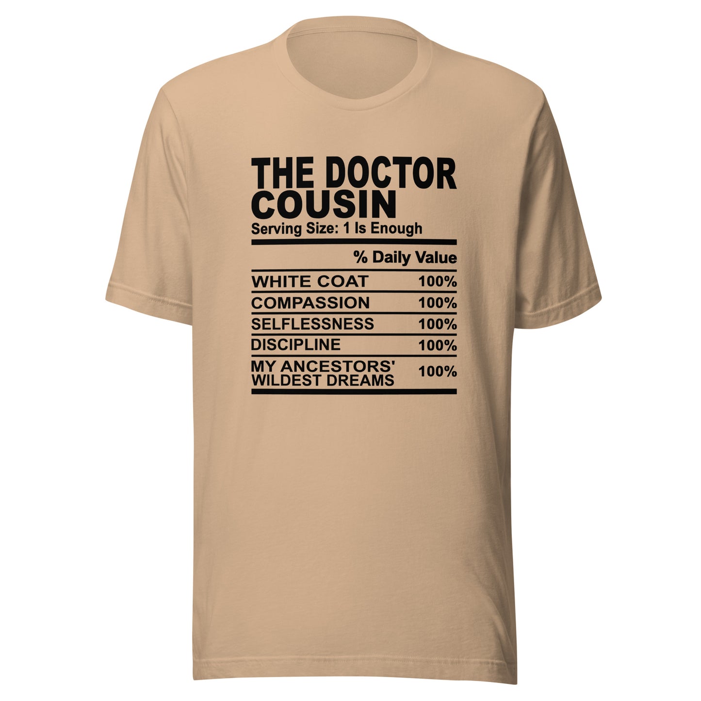 THE DOCTOR COUSIN - 4XL - Unisex T-Shirt (black print)