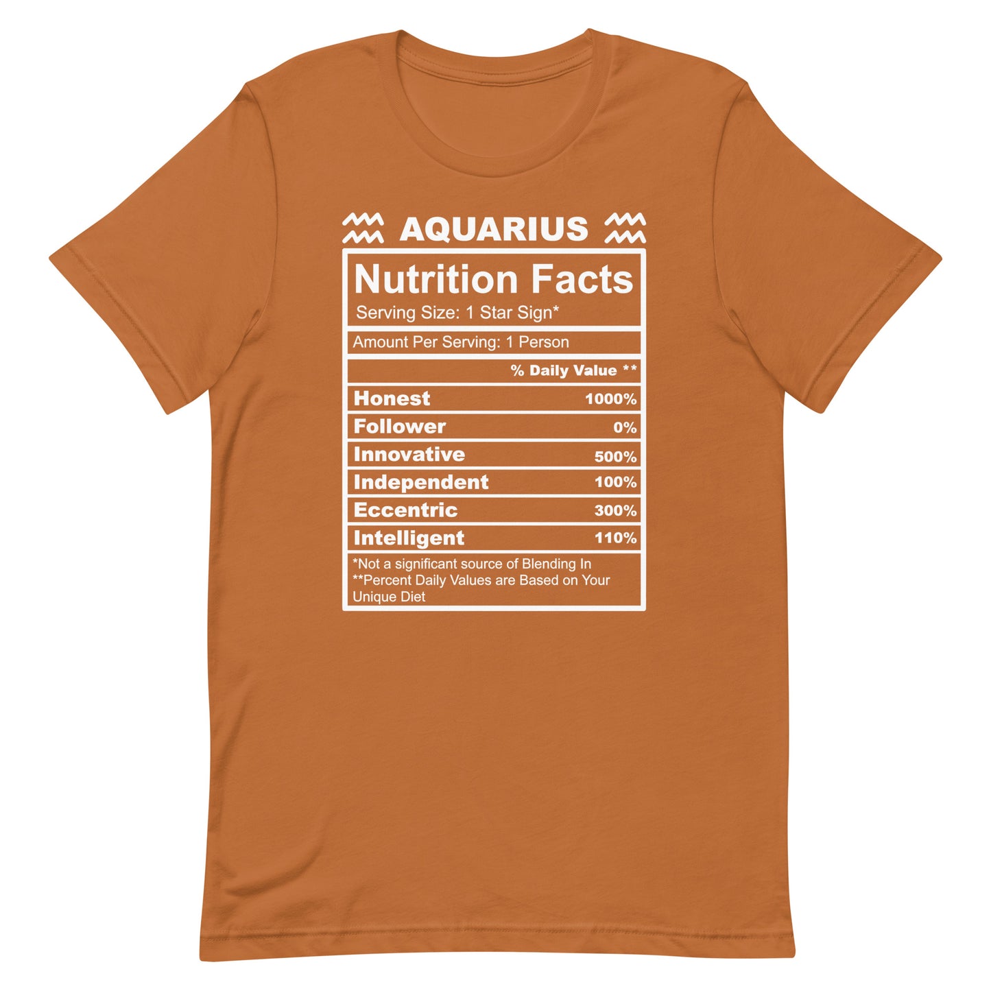 AQUARIUS - XS - Unisex T-Shirt (white letters)