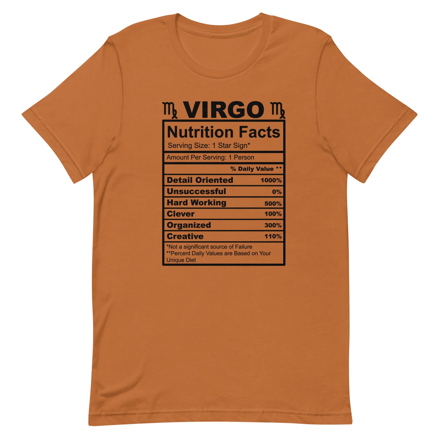 VIRGO - XS - Unisex T-Shirt (black letters)