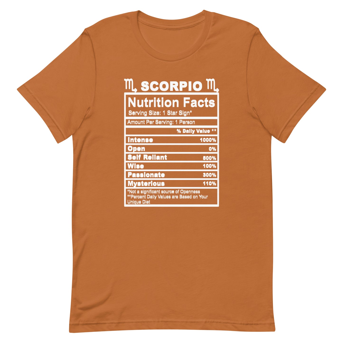 SCORPIO - L-XL - Unisex T-Shirt (white letters)