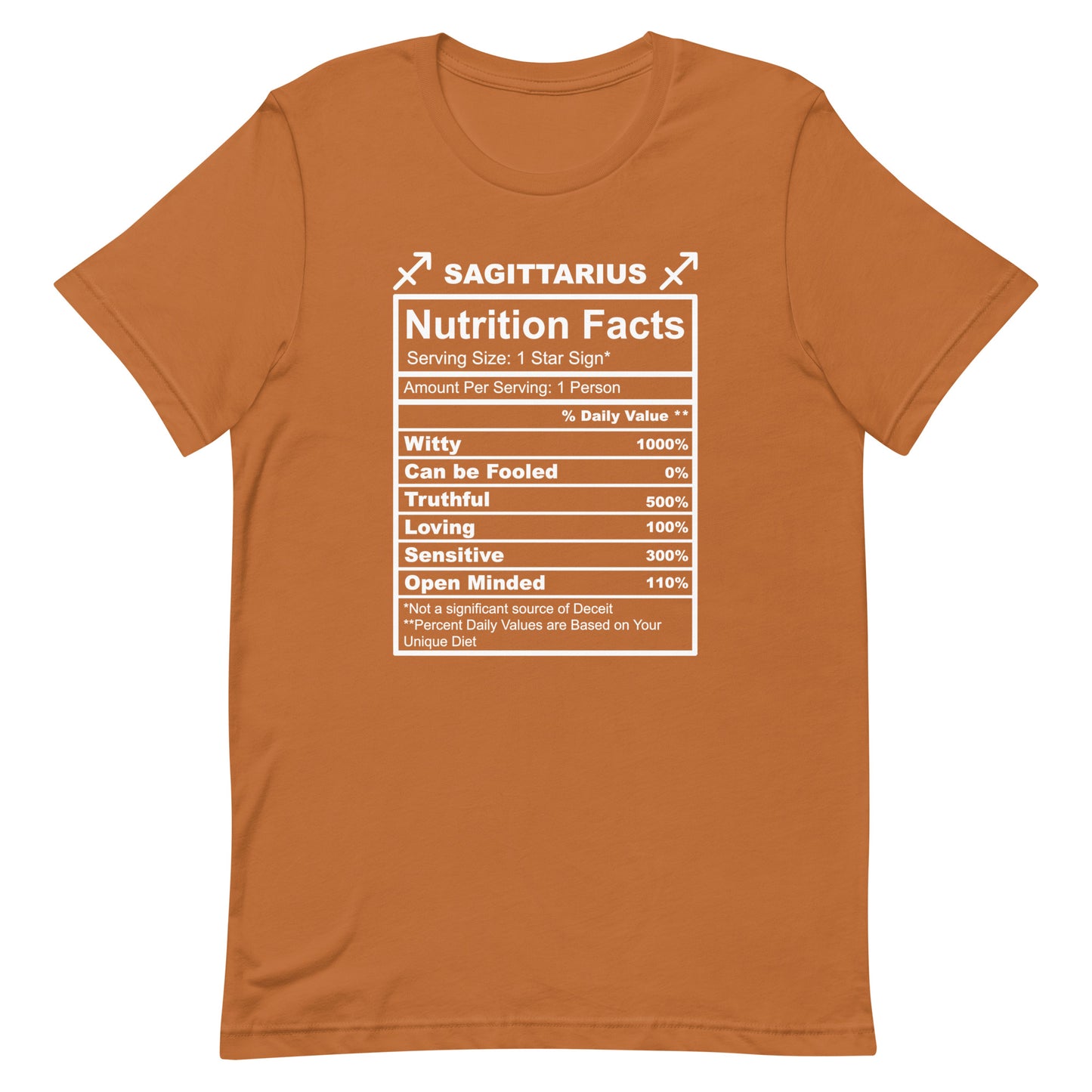 SAGITTARUIS -2XL-3XL - Unisex T-Shirt (white letters)